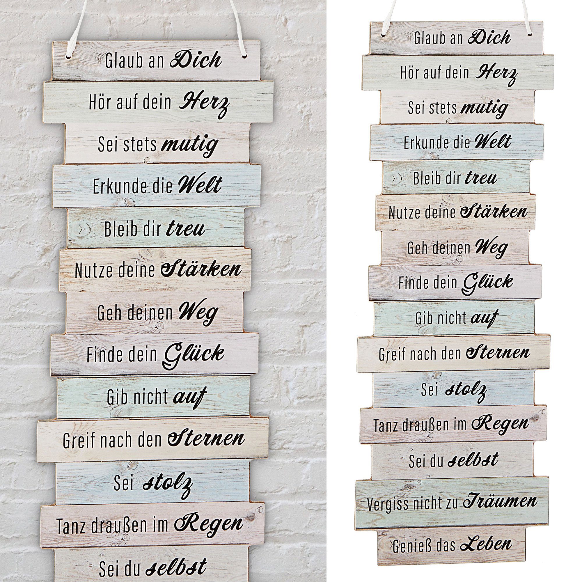 CEPEWA Kunstdruck Plankenschild "Bitte glaub an günstig online kaufen