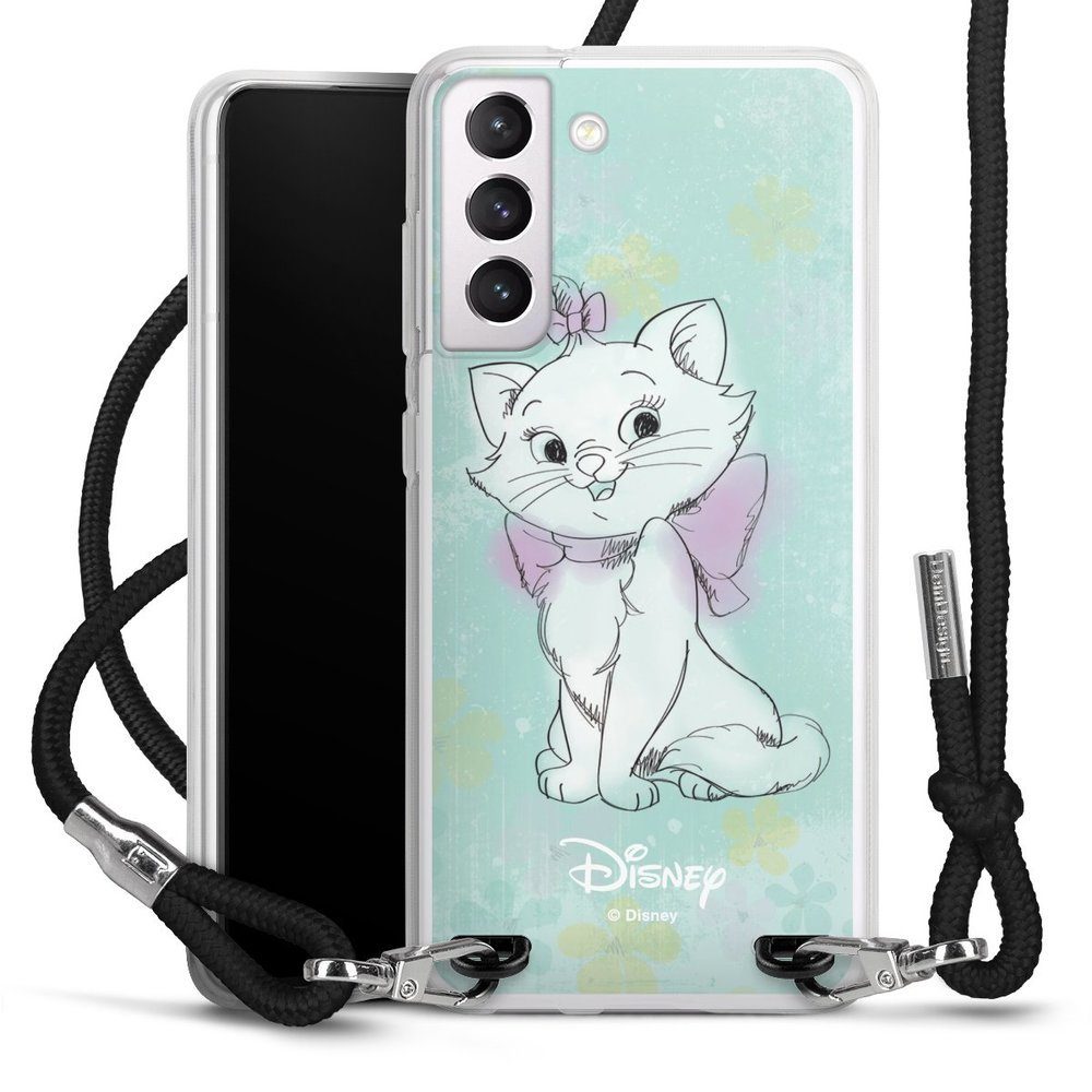 DeinDesign Handyhülle Aristocats Marie Disney Offizielles Lizenzprodukt Marie Watercolor, Samsung Galaxy S21 FE 5G Handykette Hülle mit Band Case zum Umhängen