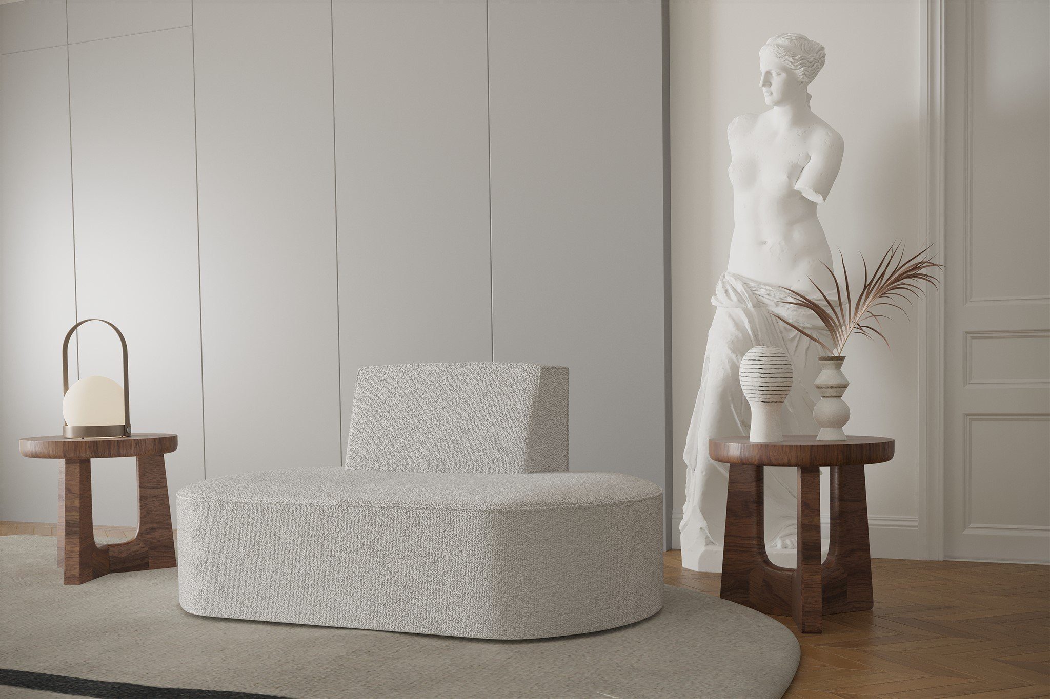 Fun Möbel Polstergarnitur Sofaset Designersofa MILOT 3-1 in Stoff, (Set, 2-tlg), Rundumbezug