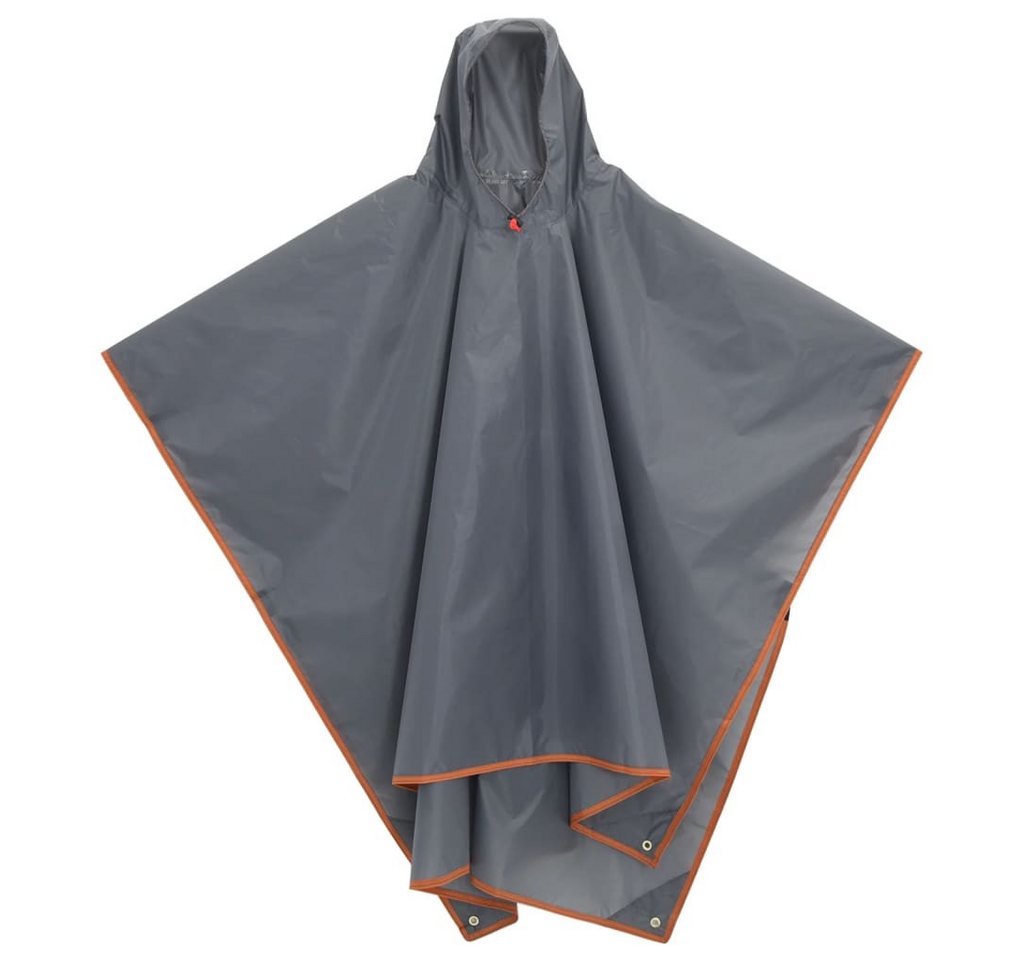 Thumbnail - vidaXL Wassertank Regenponcho mit Kapuze 2-in-1-Design Grau und Orange 223x145 cm