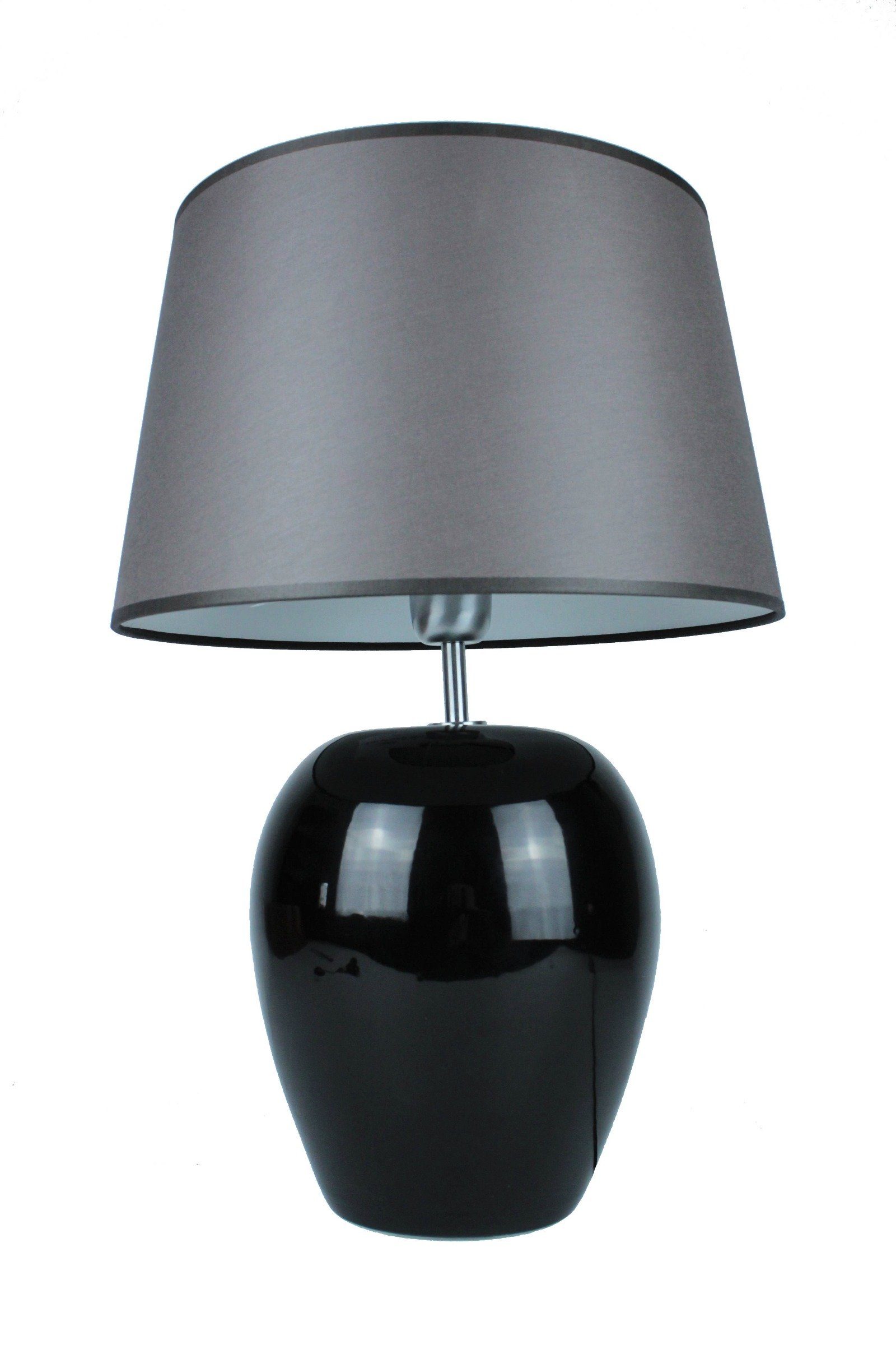 Lampenschirm Nachttischlampe schwarz warmweiß, Collection Nachttischlampe, Signature Home Leuchtmittel, Keramiklampe ohne mit