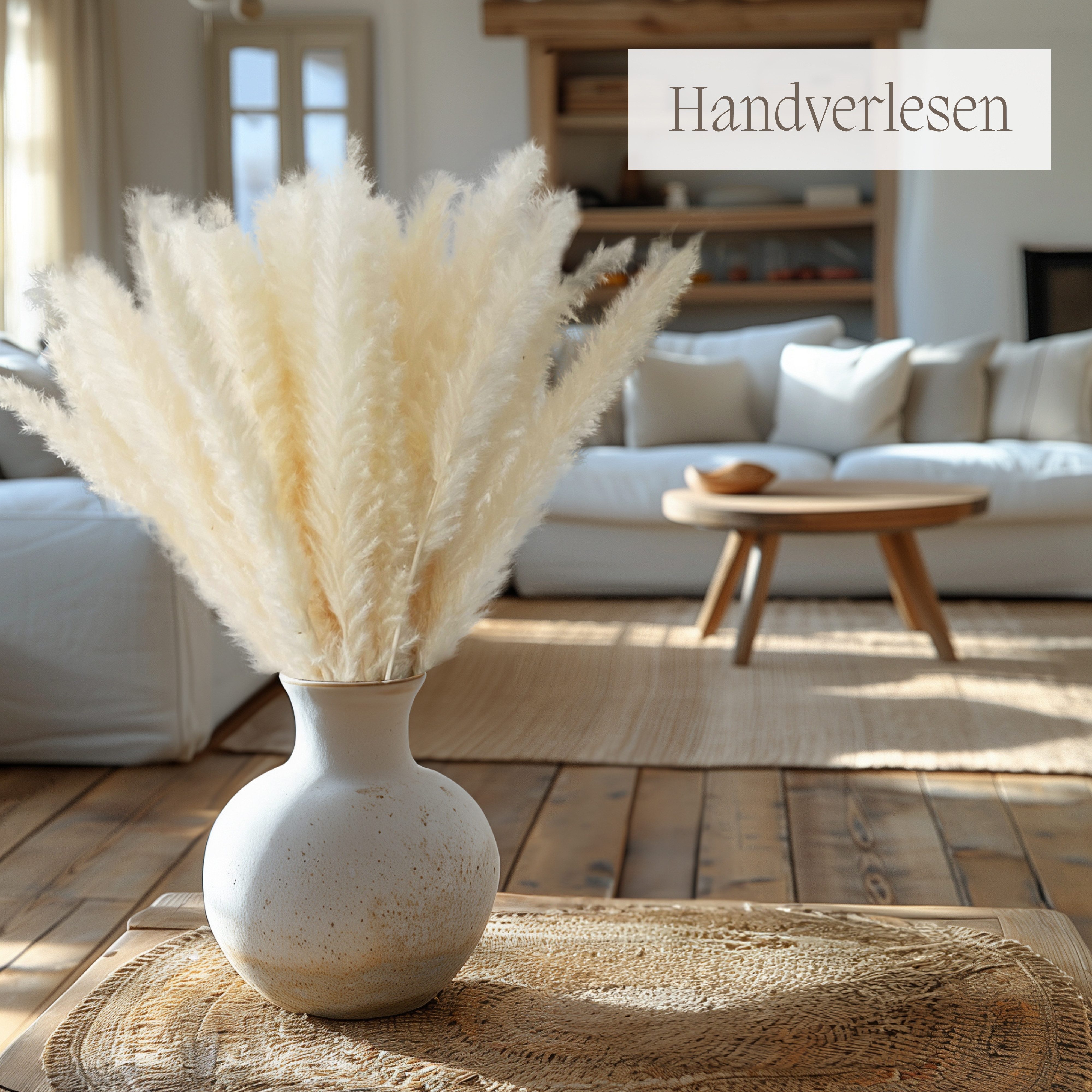 Trockenblume Trockenblume Pampasgras Deko weiß 50cm günstig online kaufen