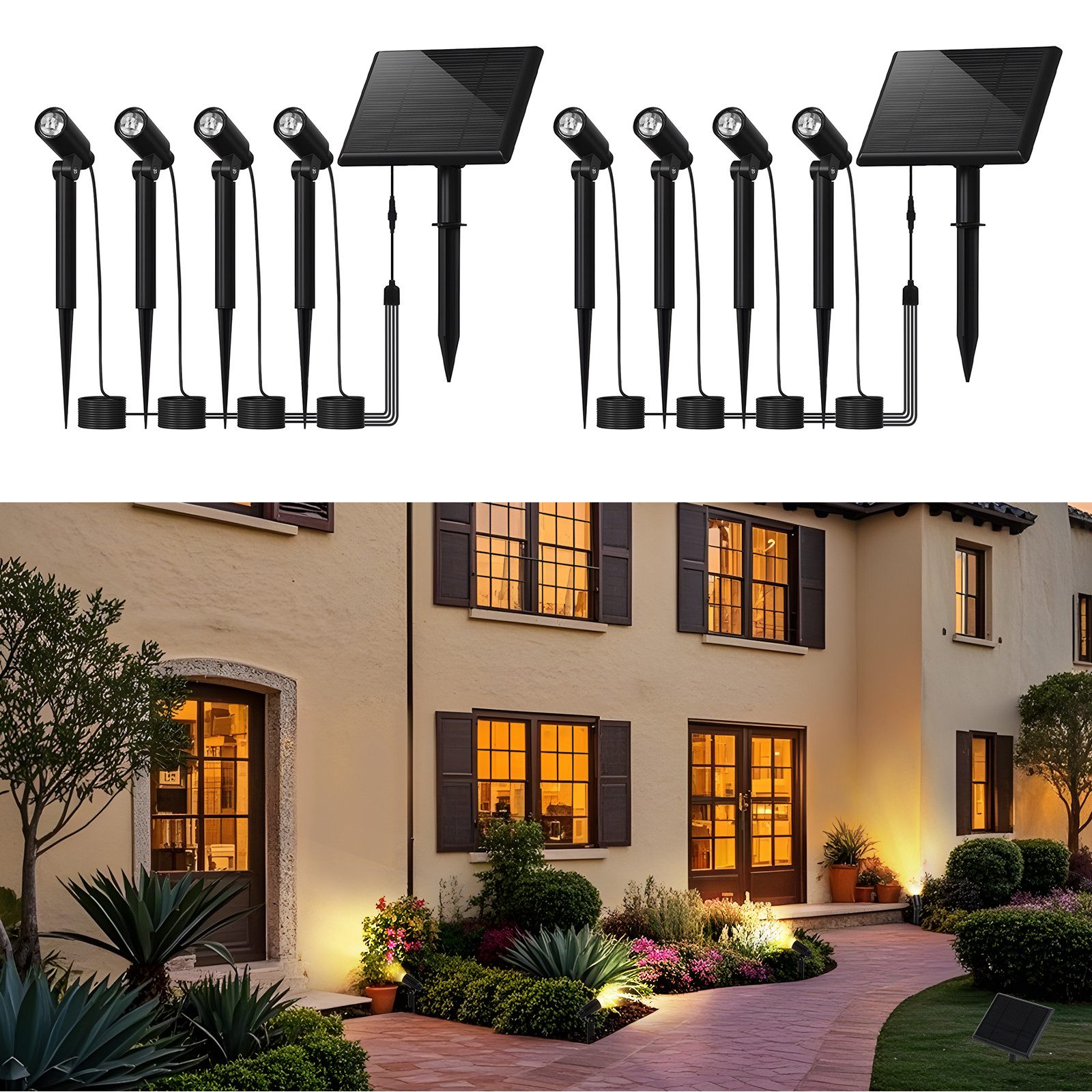 Nettlife LED Gartenleuchte Außen Solarlampen Warmweiß günstig online kaufen