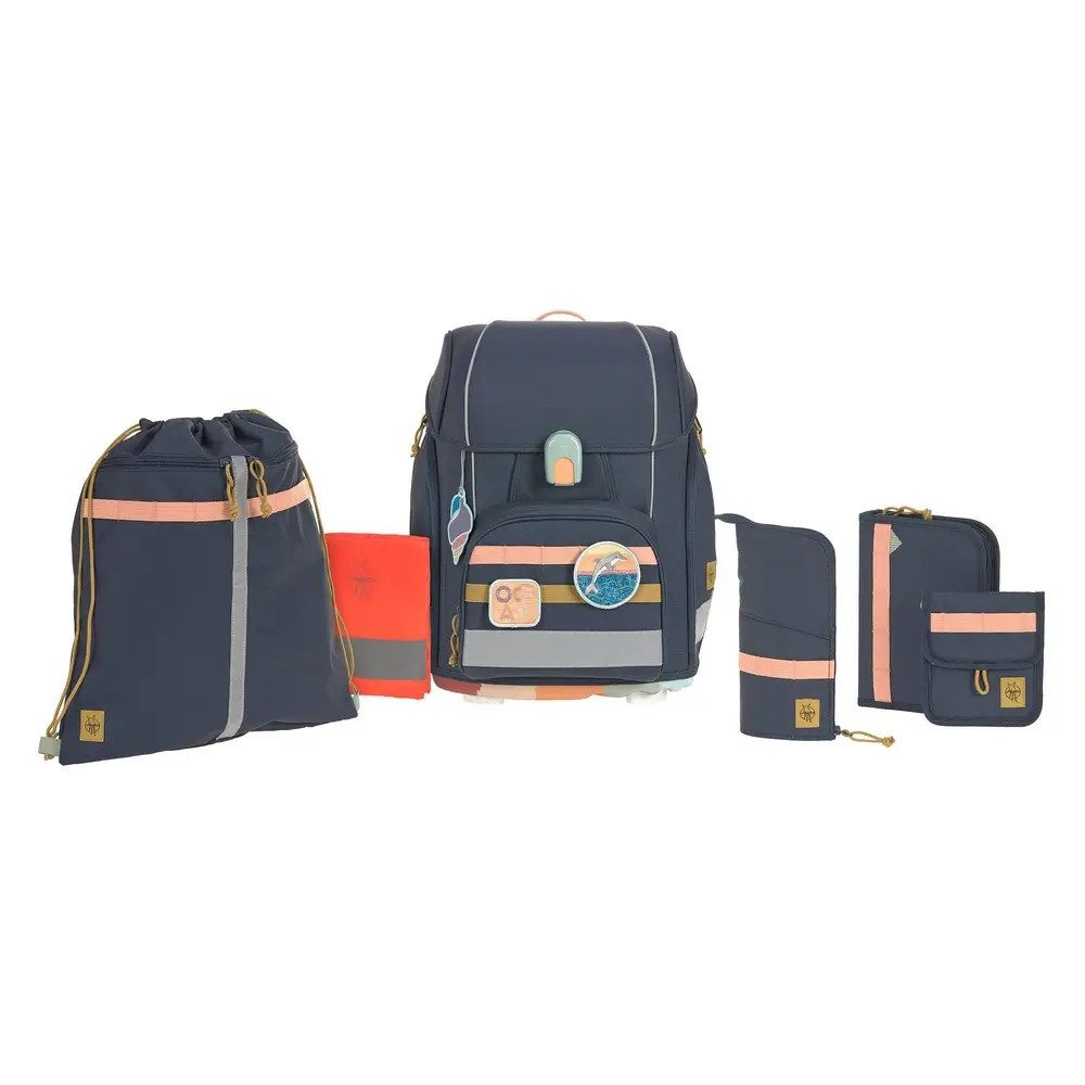 LÄSSIG Kinderrucksack School Set Boxy Unique dark blue Ocean E