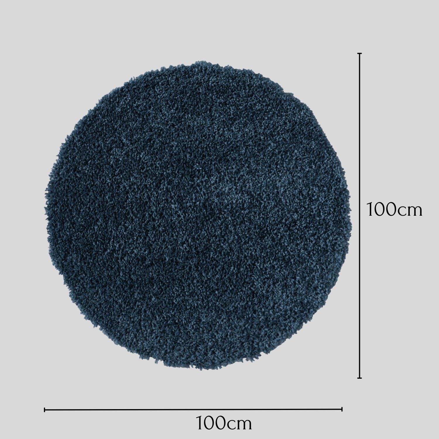 Wohnando Teppich MY-RUG Hochflorteppich Shaggy Star 100x100cm, rund, Höhe: 38 mm, einfarbig, leicht glänzend, extra flauschig
