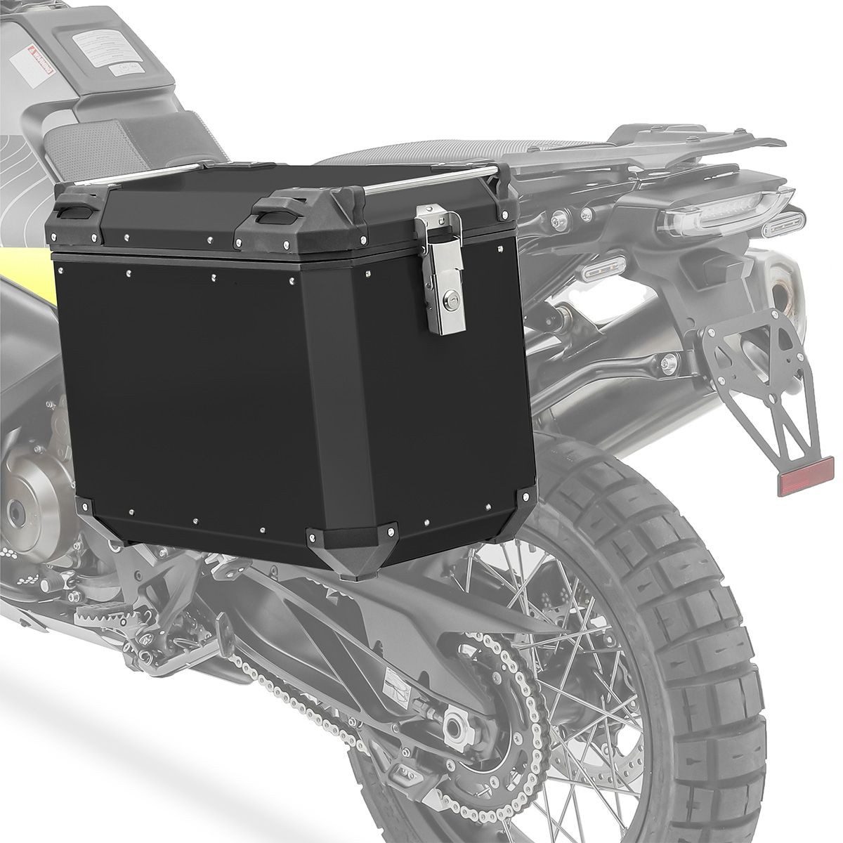 Bagtecs Koffer Motorrad Alukoffer / Aluminium Seitenkoffer 48 Liter # QP48 schwarz