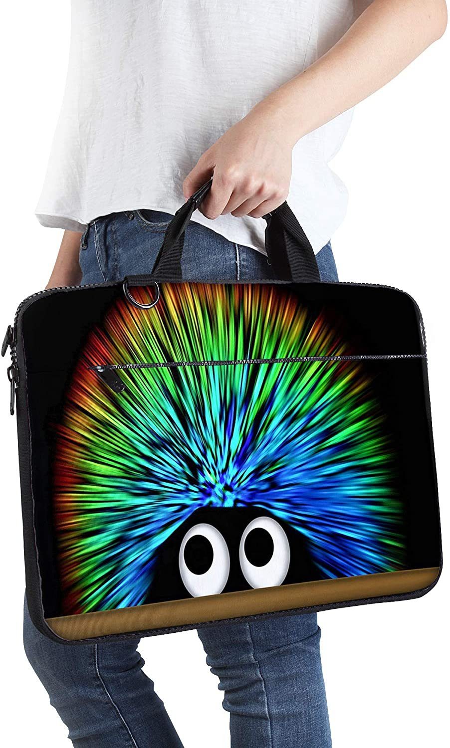 MAXLVL Laptoptasche 15.6 / 17.3 Zoll (Notebooktasche aus Canvas mit Zubehörfach), Schmutz- & Wasserabweisend – Bild 3 von 5