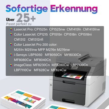 MOOHO Tonerkartusche 8er Multipack für 131A CF210A 131X CF210X, (Canon i-Sensys LBP5050 MF8050CN MF8030CN MF8080CW MF628Cw MF624Cw Drucker), HP LaserJet Pro 200 MFP M276nw M276n