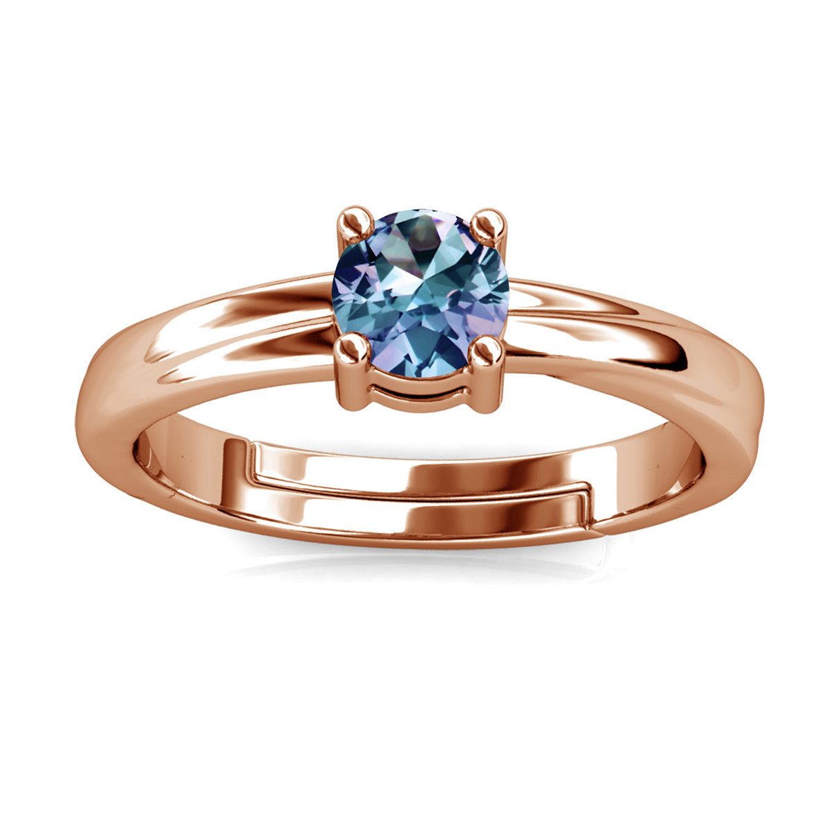 Runde Perlé Silberring Minimalistischer verstellbarer Ring mit Edelstein Al günstig online kaufen