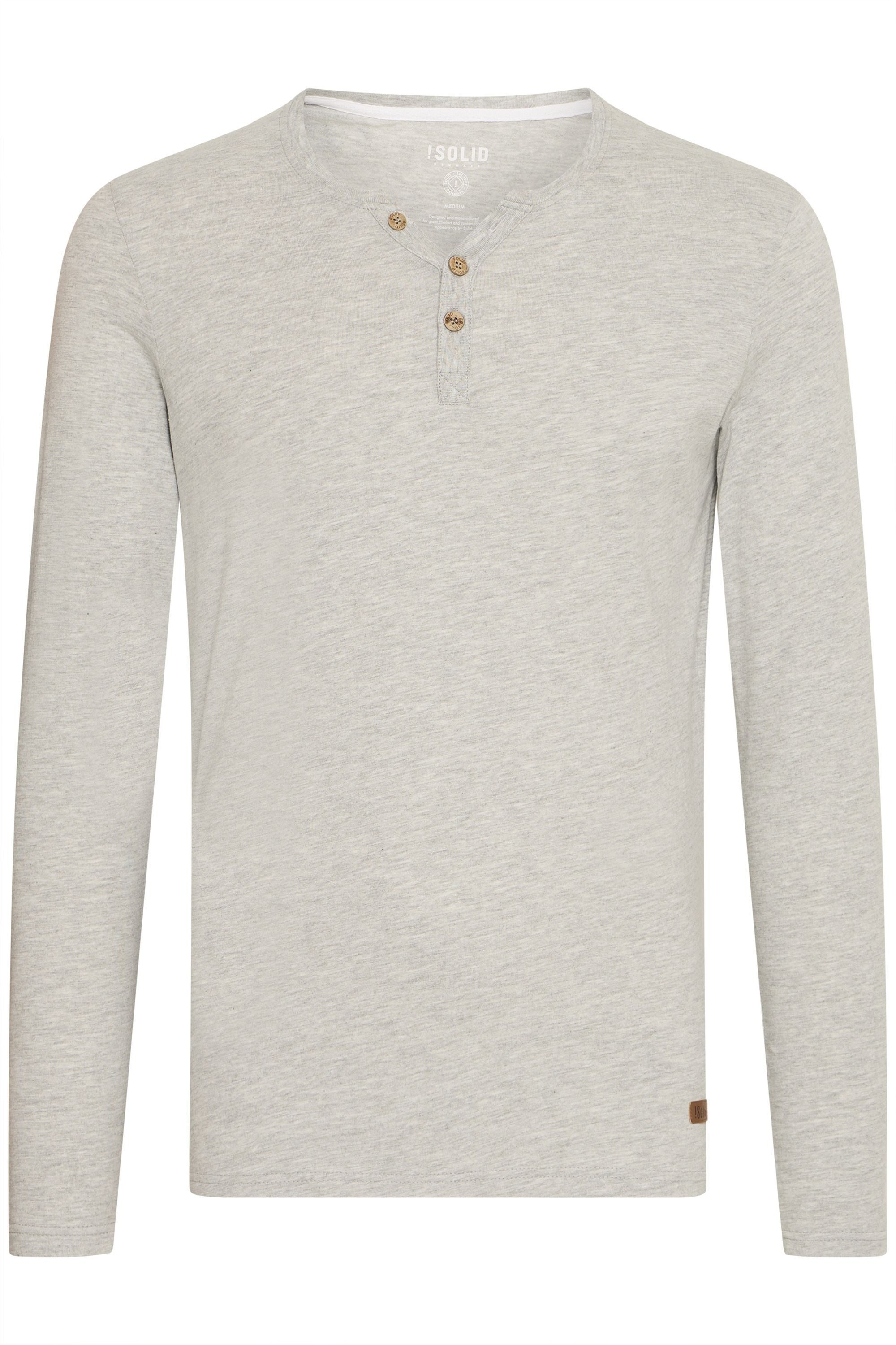 !Solid Rundhalsshirt SDVolko Longsleeve mit Knopfleiste günstig online kaufen