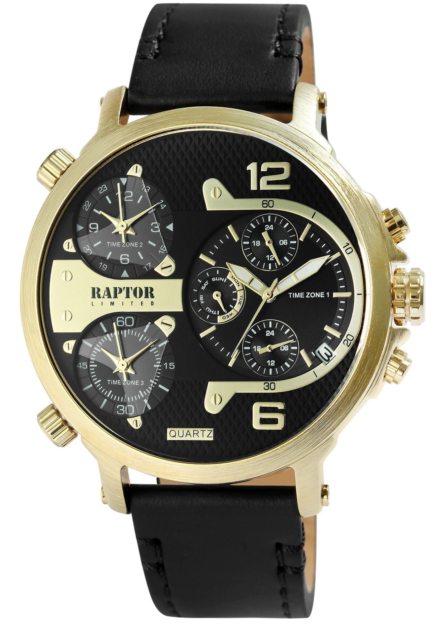 Raptor Limited Quarzuhr Maxx mit Echtlederband, günstig online kaufen