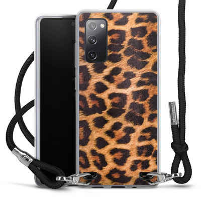 DeinDesign Handyhülle Leopard Fell Animalprint Leo Print, Samsung Galaxy S20 FE Handykette Hülle mit Band Case zum Umhängen