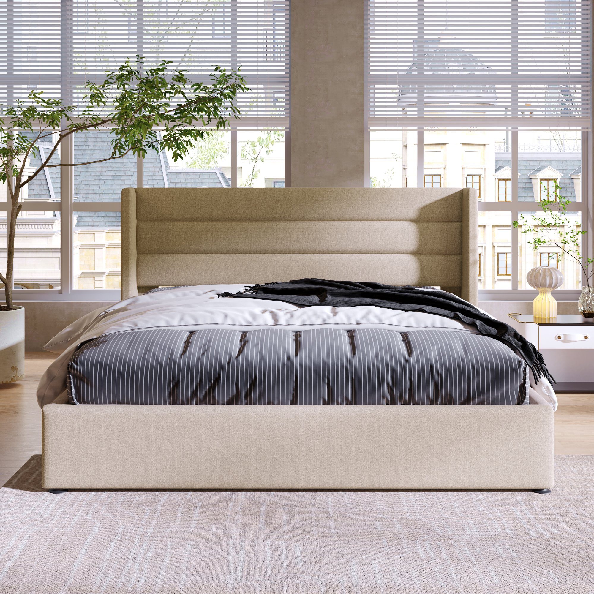 Sweiko Polsterbett (160*200cm), Doppelbett mit Kopfteil günstig online kaufen