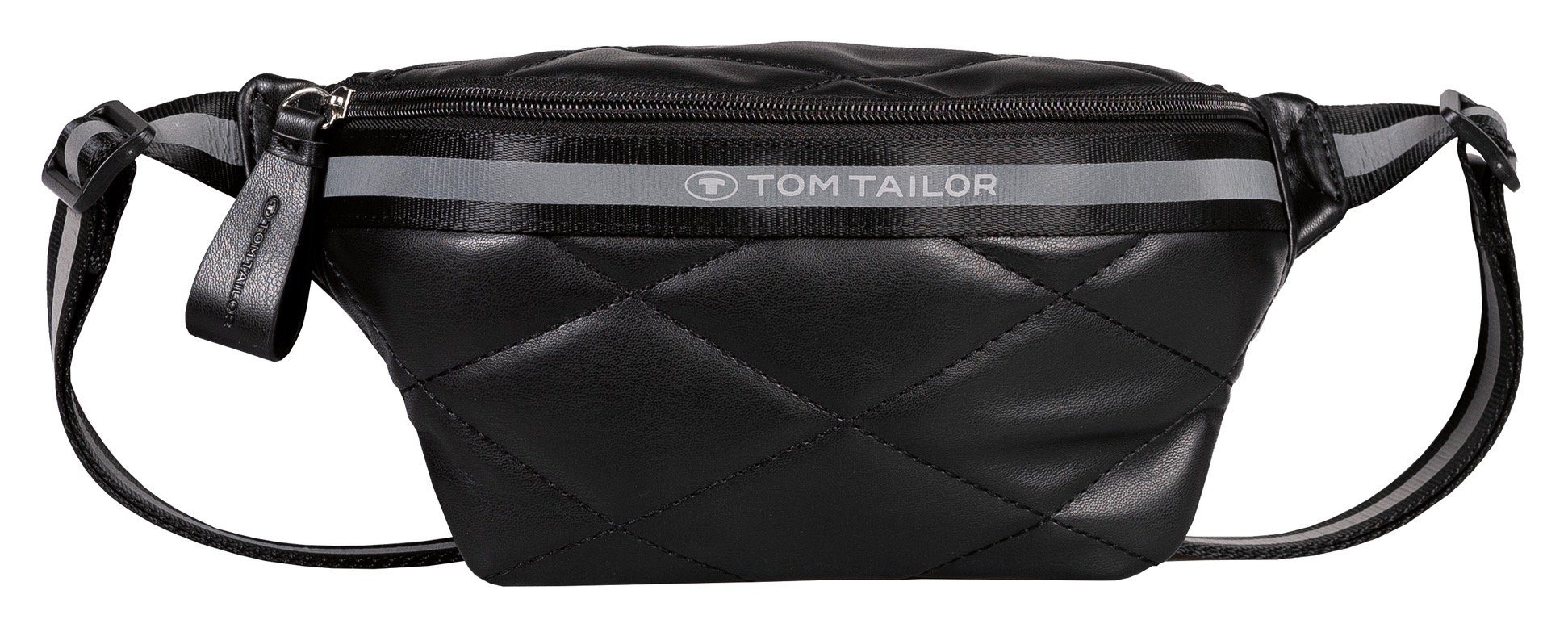 TOM TAILOR Bauchtasche Mica, aus weich genarbtem Lederimitat mit klassischer Rautensteppung