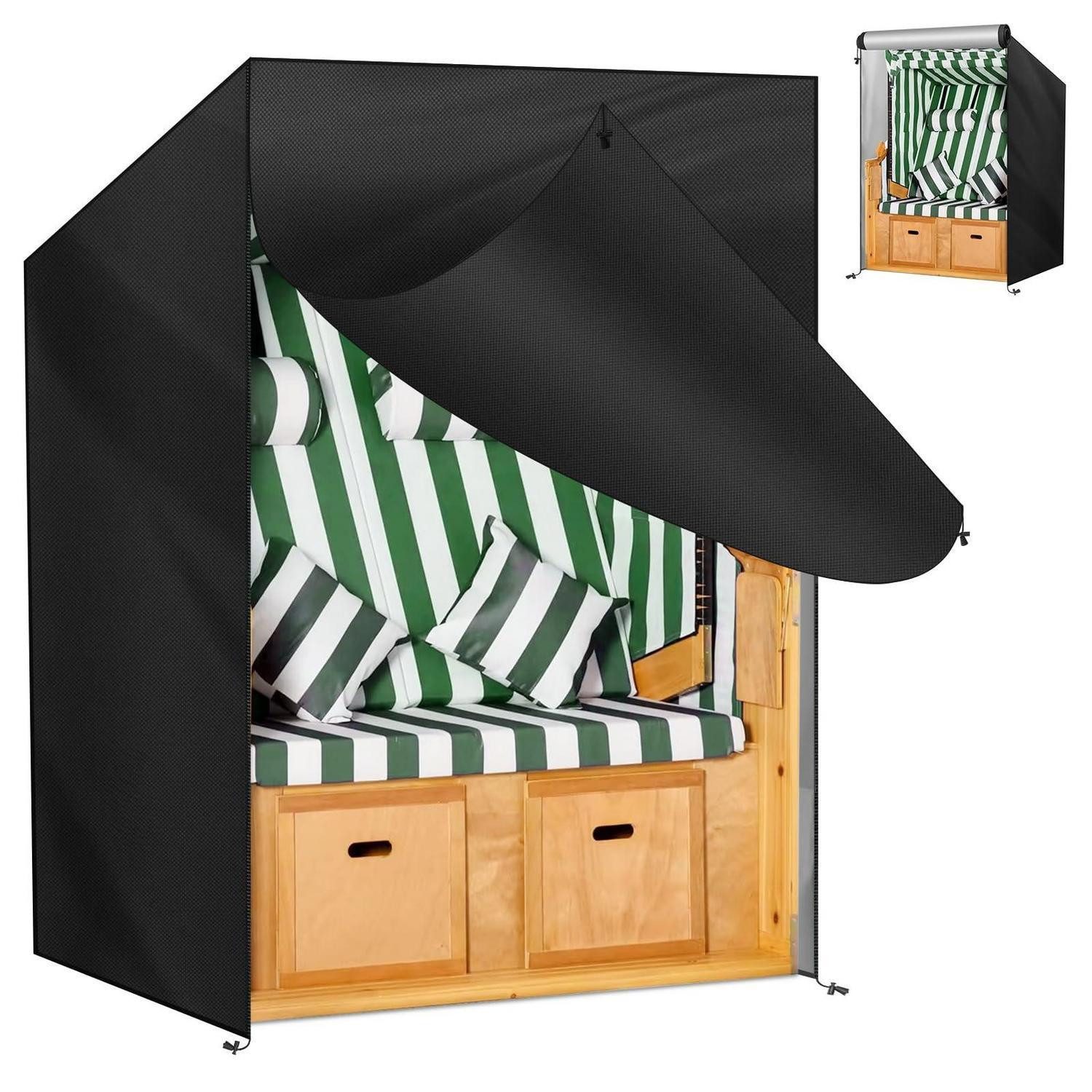 LuxusKollektion Strandkorb-Schutzhülle Strandkorb Schutzhülle 135x105x175cm (1-St)
