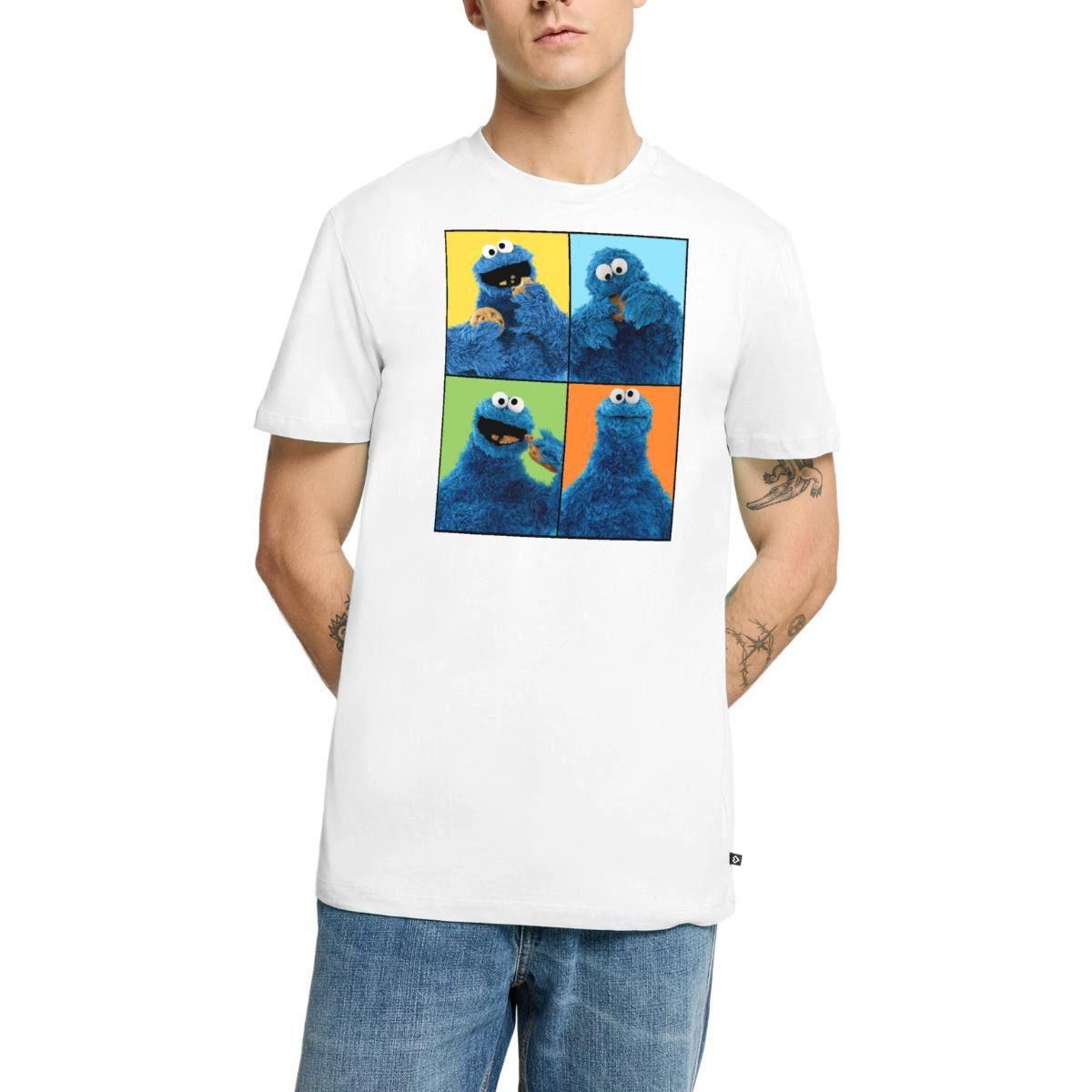 Spreadshirt T-Shirt Sesamstraße Krümelmonster Posen Männer Premium T-Shirt (1-tlg)