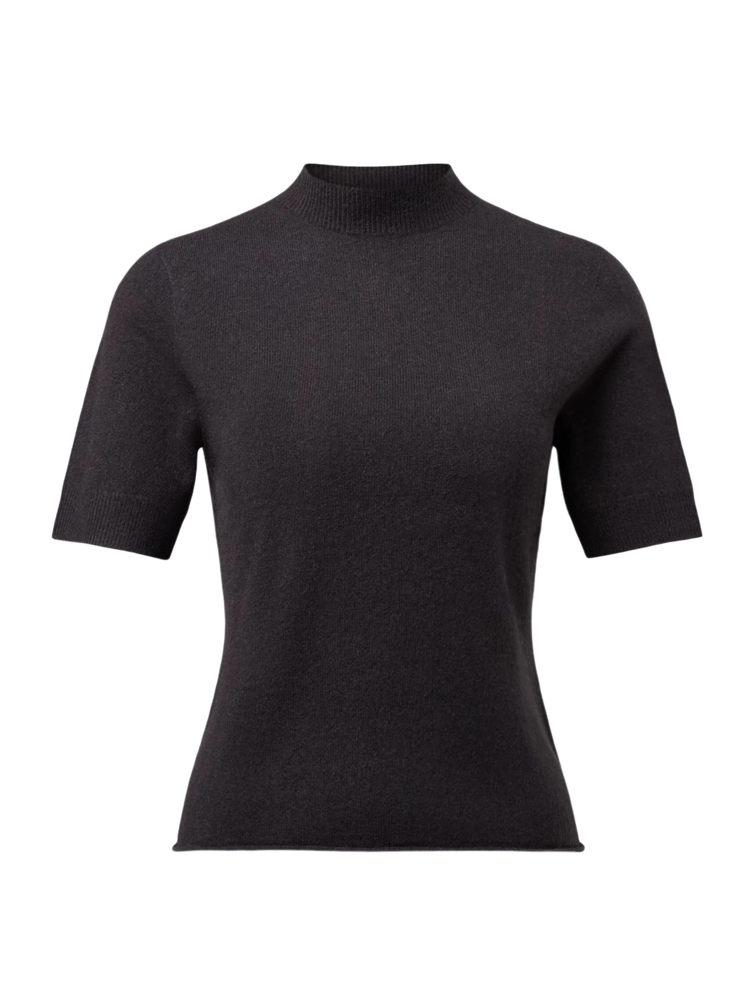 Drykorn Strickpullover schwarz,Casual,Kaschmir,Unifarben,Stehkragen,Kurzarm,Tailliert