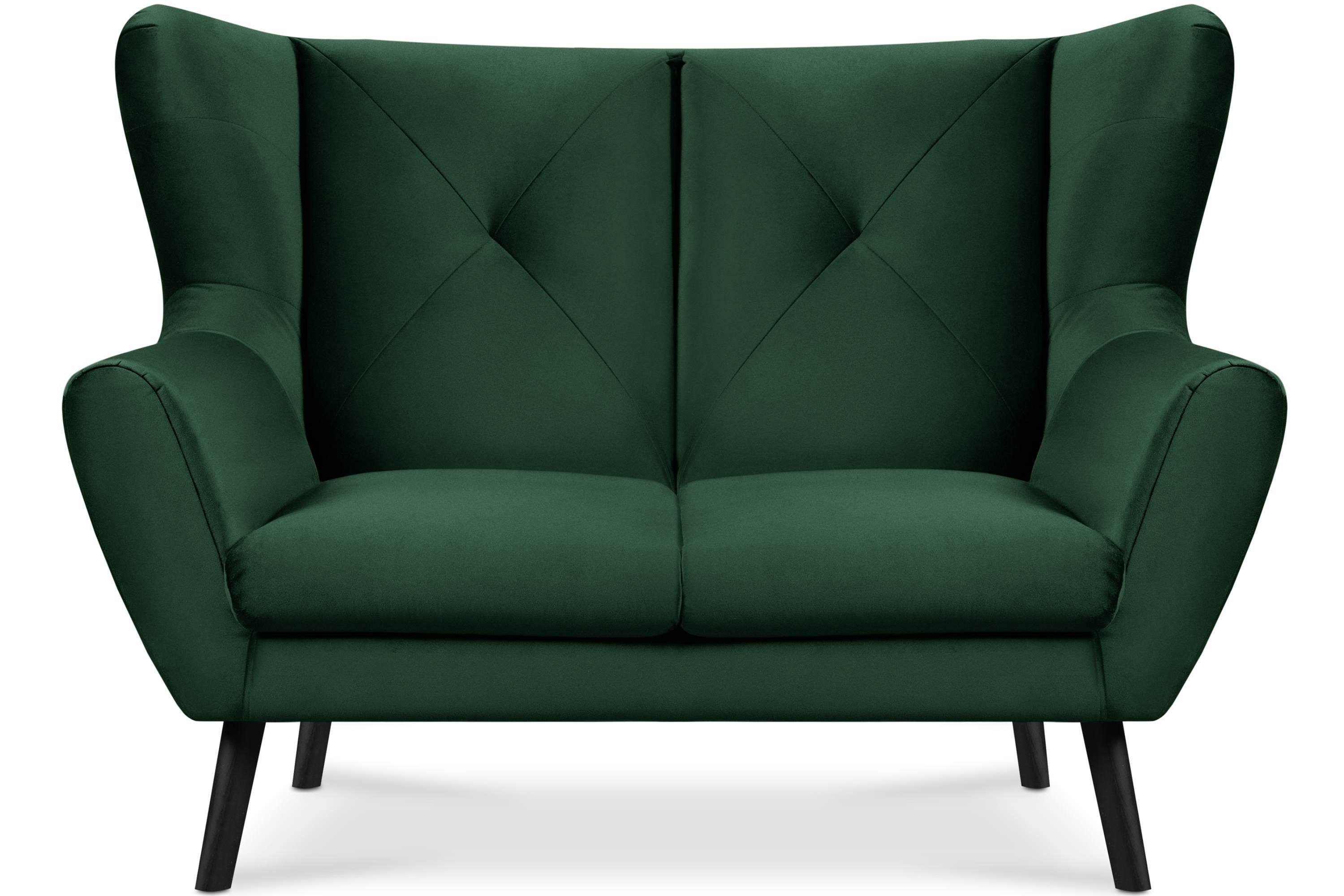 Sitz im Sofa Sitzer, 2 dunkelgrün dunkelgrün wasserabweisender | Oberstoff, bequemer MIRO Sofa Schaumstoff Konsimo