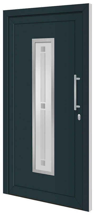RORO Türen & Fenster Haustür Otto 7, BxH: 100x200 cm, anthrazit/weiß, ohne Griff, inklusive Türrahmen