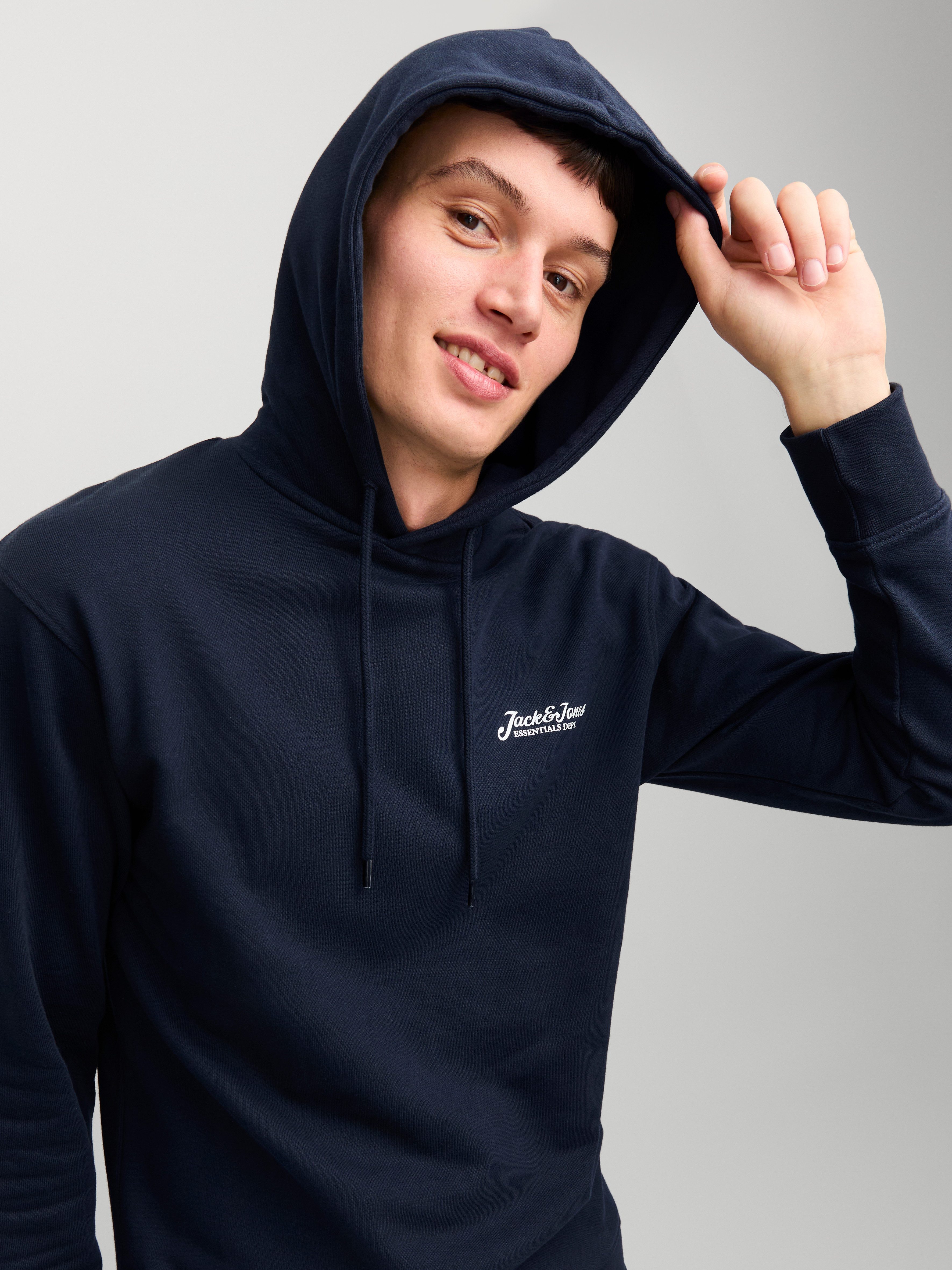 Jack & Jones Kapuzensweatshirt JJBEAU – Sweater mit Logodruck, Slim Fit und günstig online kaufen