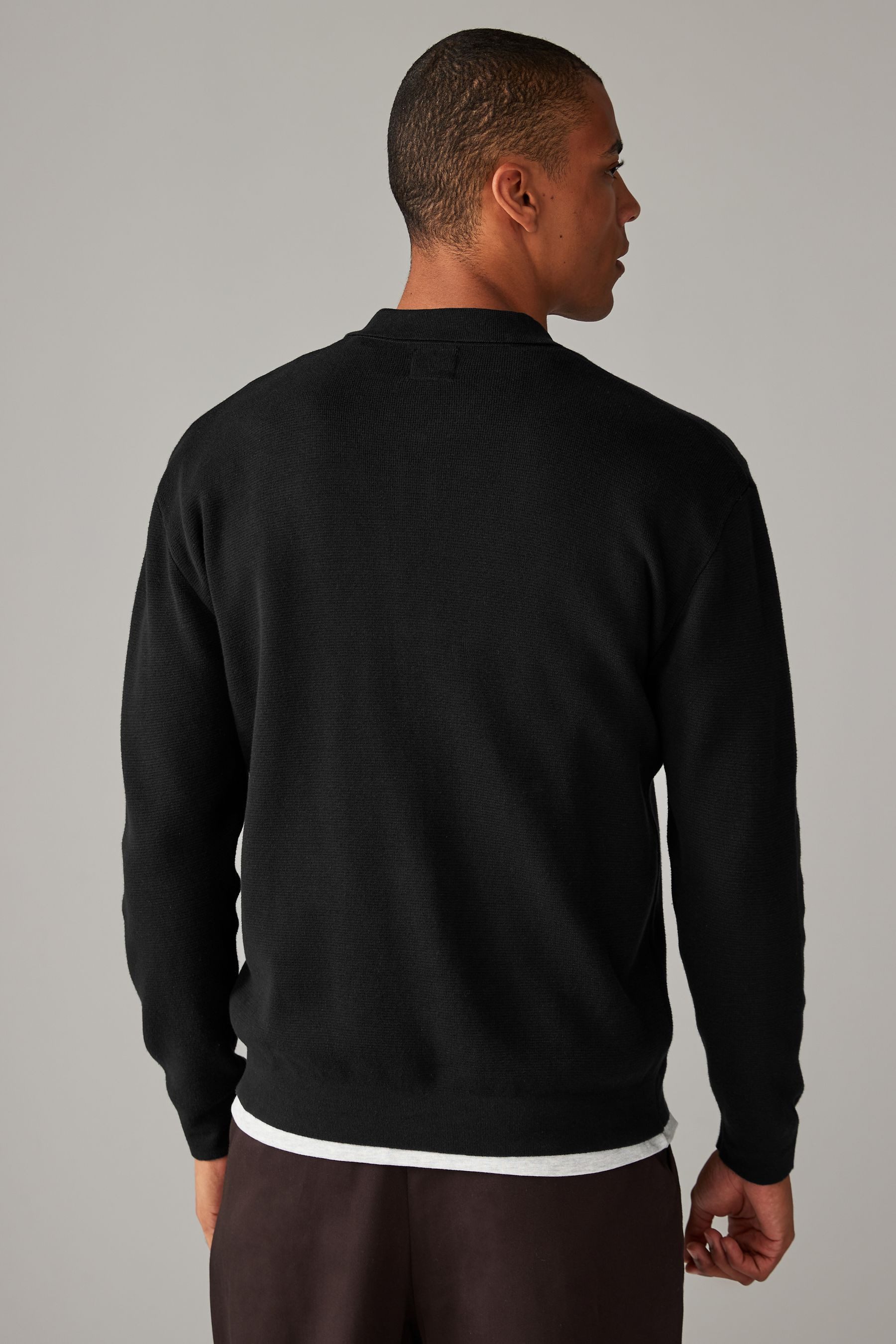 Next Polokragenpullover Relaxed Fit Hemdjacke mit Reißverschluss (1-tlg) günstig online kaufen