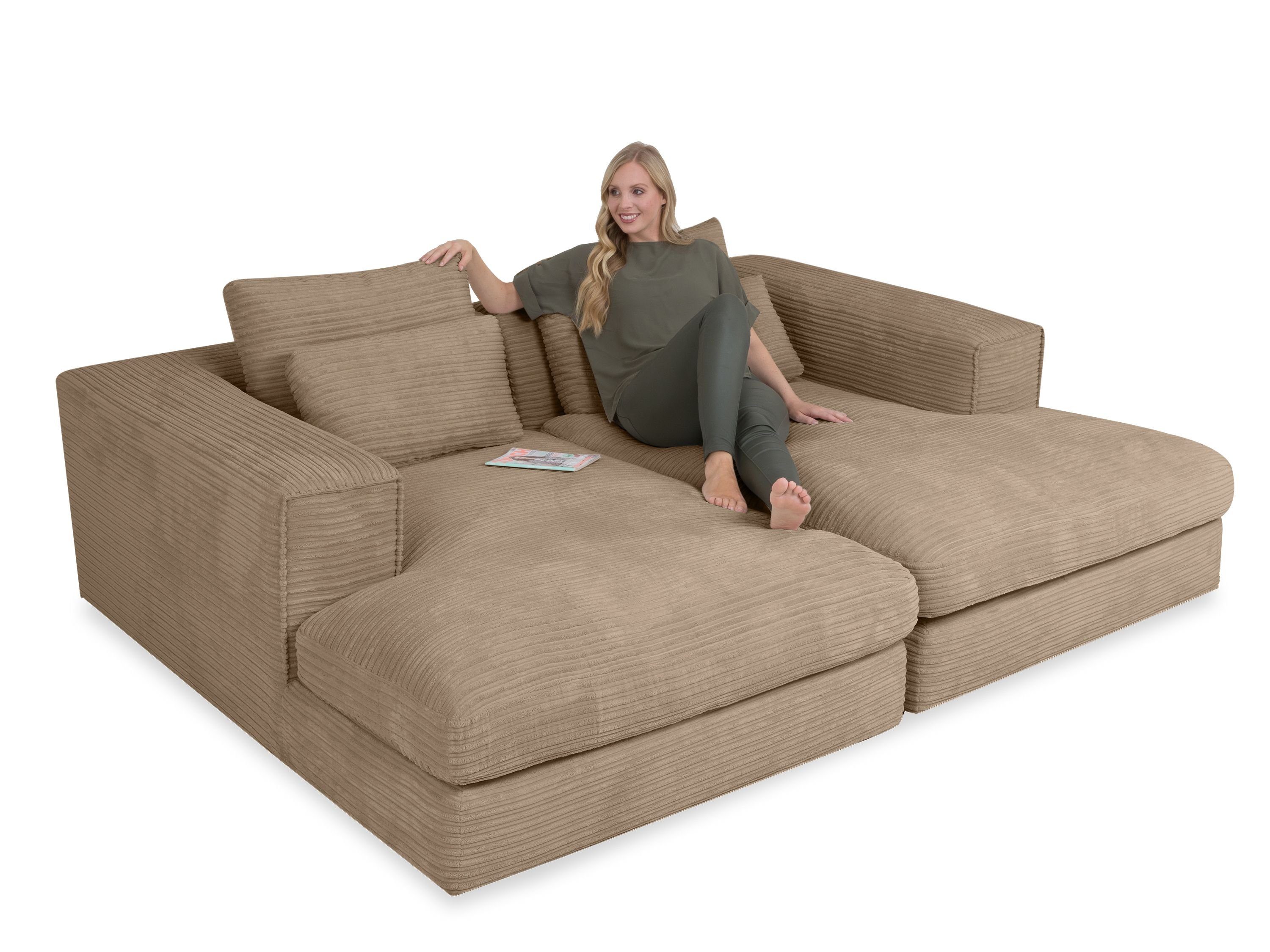SANSIBAR Living Sofa Megasofa SANSIBAR NORDENHAM BHT 226x84x176 cm beige Bigsofa Couch