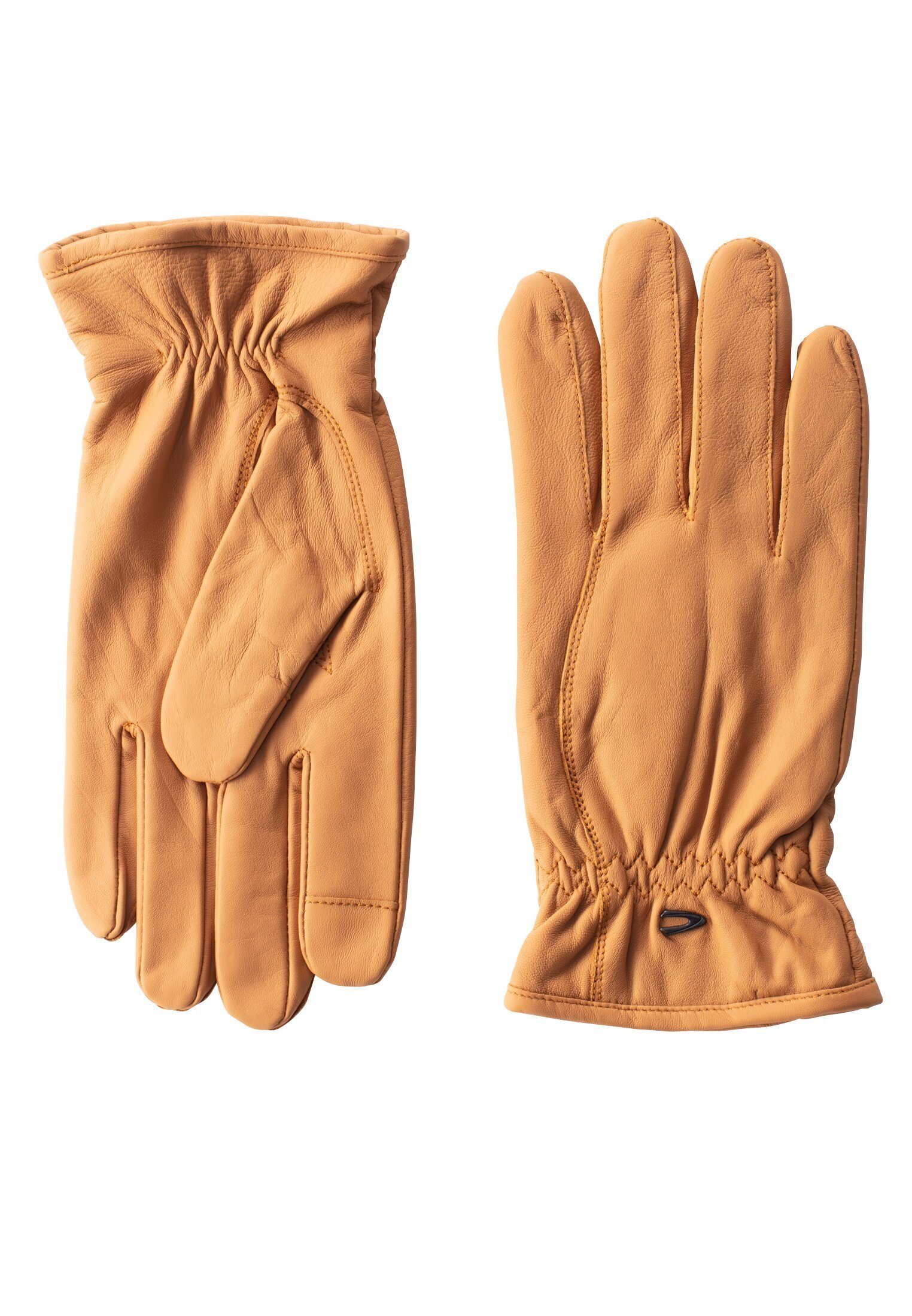 Funktion Lederhandschuhe Touchscreen camel mit Cognac active