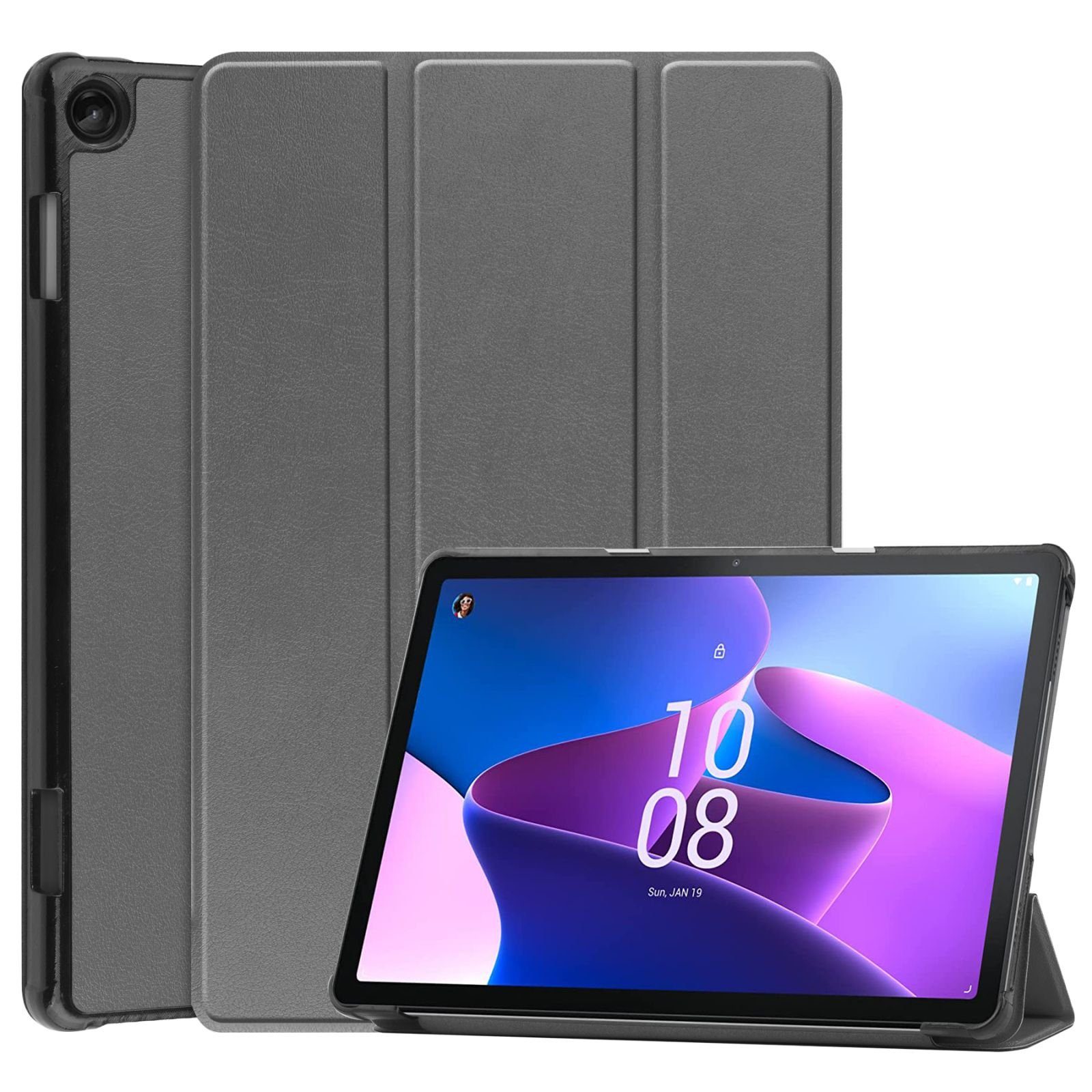 Lobwerk Tablet-Hülle Schutzhülle für Lenovo M10 3rd Gen 2022 10.1 Zoll, Wake & Sleep Funktion, Sturzdämpfung, Aufstellfunktion