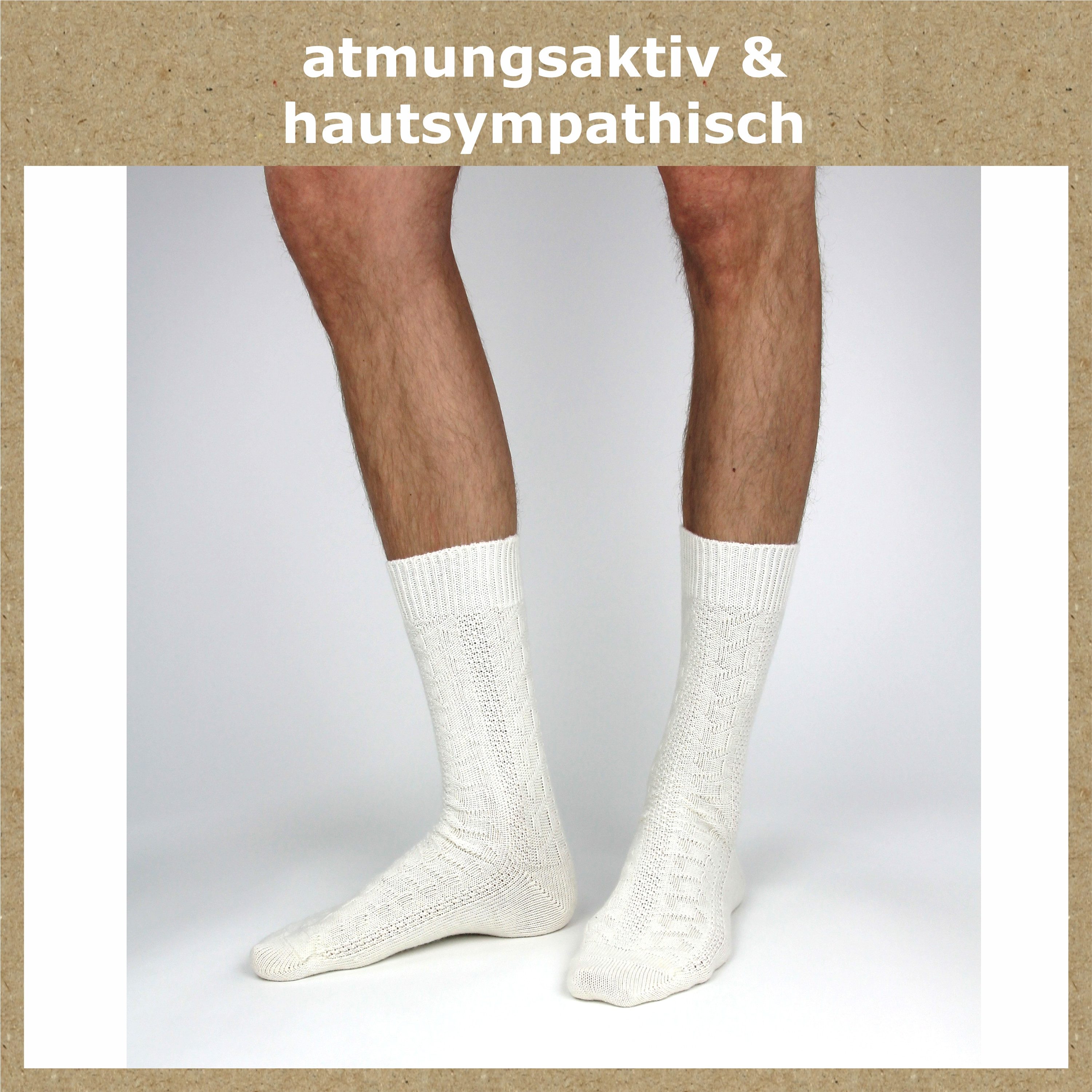 GAWILO Trachtensocken für Herren aus Merino Wolle mit Zopfmuster - kurz (1 günstig online kaufen