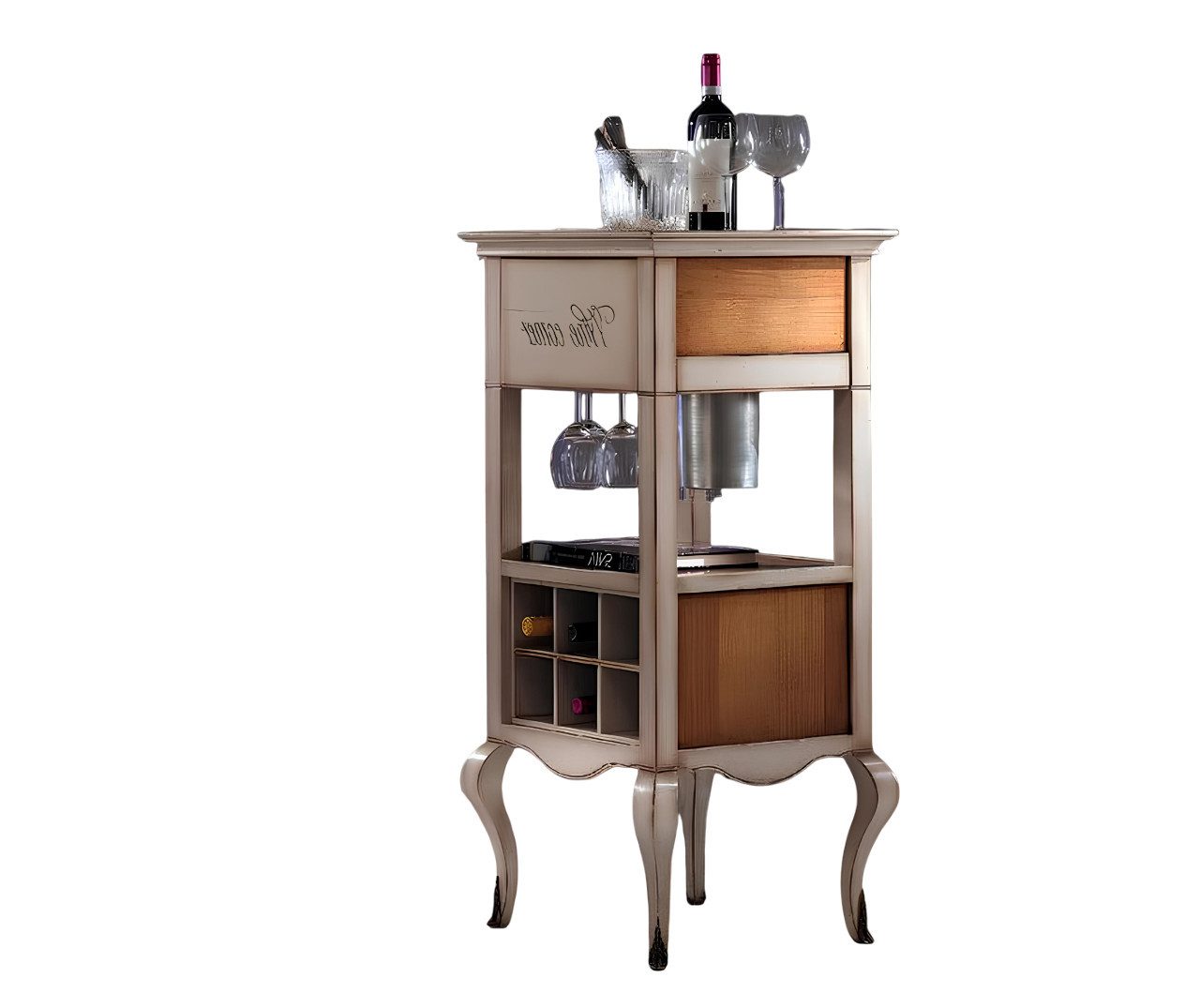 Barschrank Luxuriöser Barschrank mit integrierter Hausbar und Weinregal in