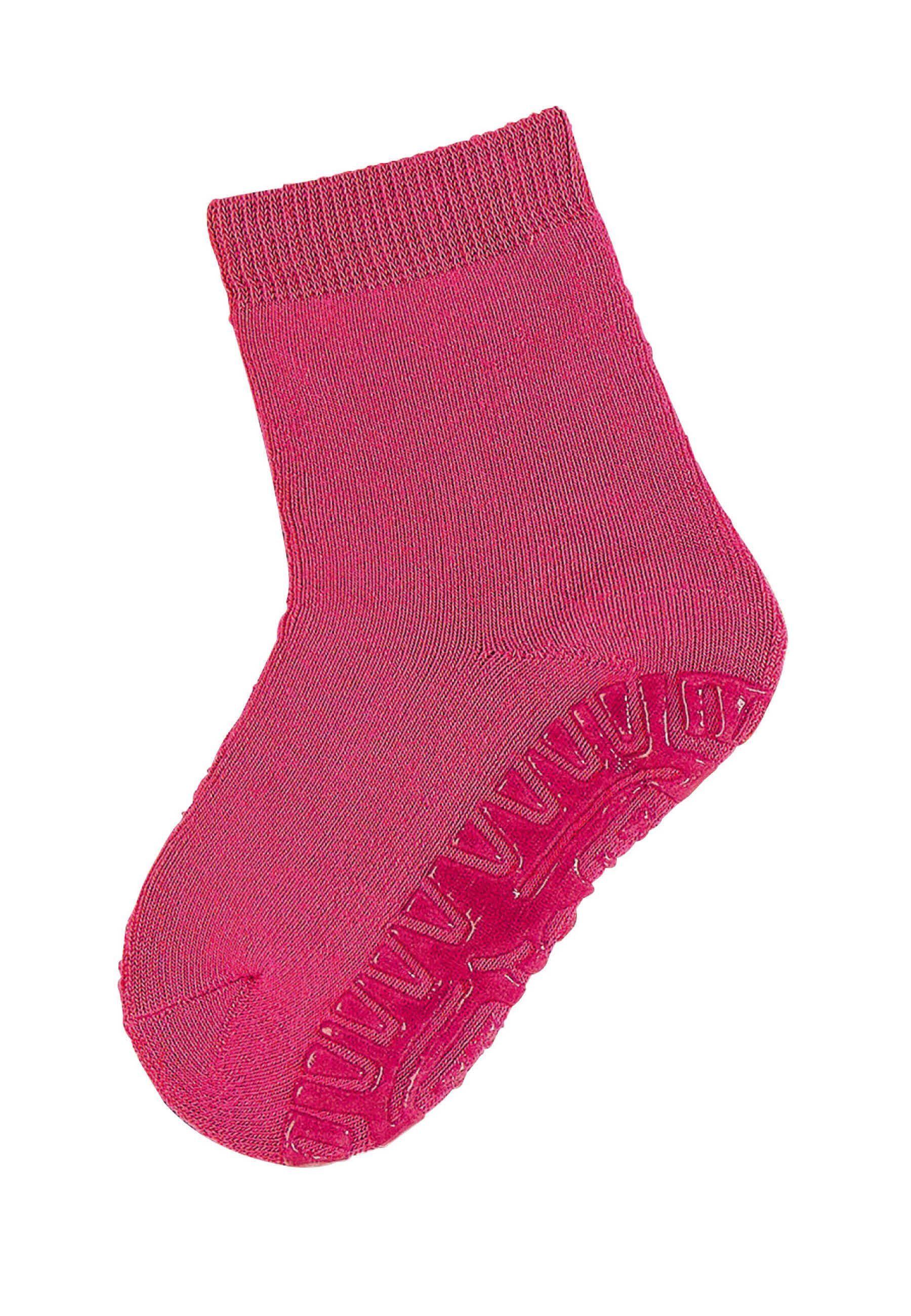 Sterntaler® ABS-Socken Fli Fli SOFT uni (Fliesensocken mit Anti-Rutsch-Sohle und süßen Motiven) Rutschsocken mit Vollplüsch im Sohlenbereich, ABS- Söckchen pink