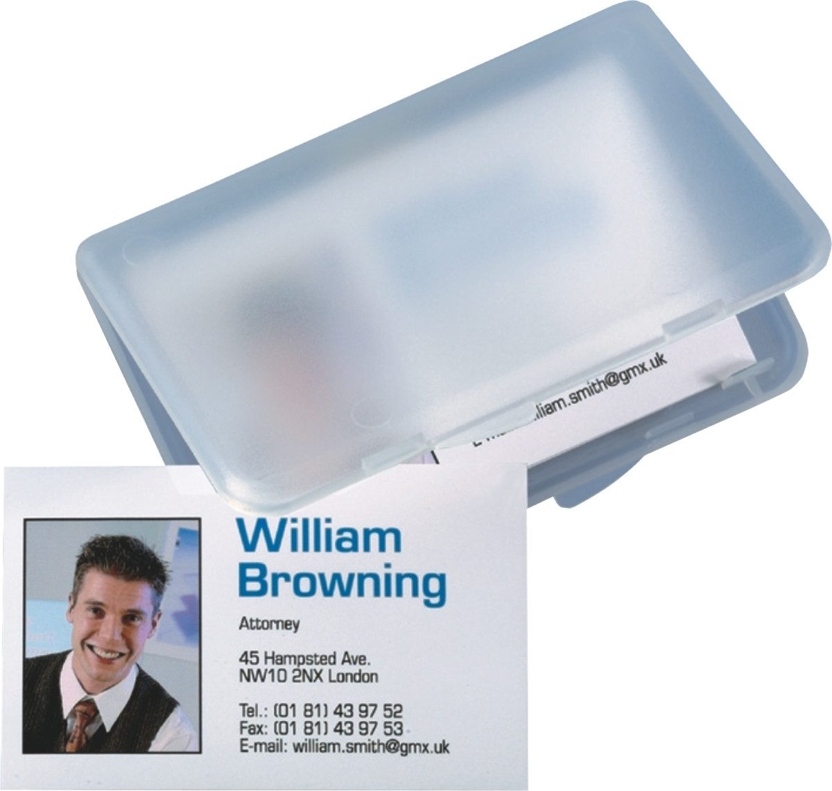 Sigel Visitenkartenhülle Visitenkartenbox Softbox transparent