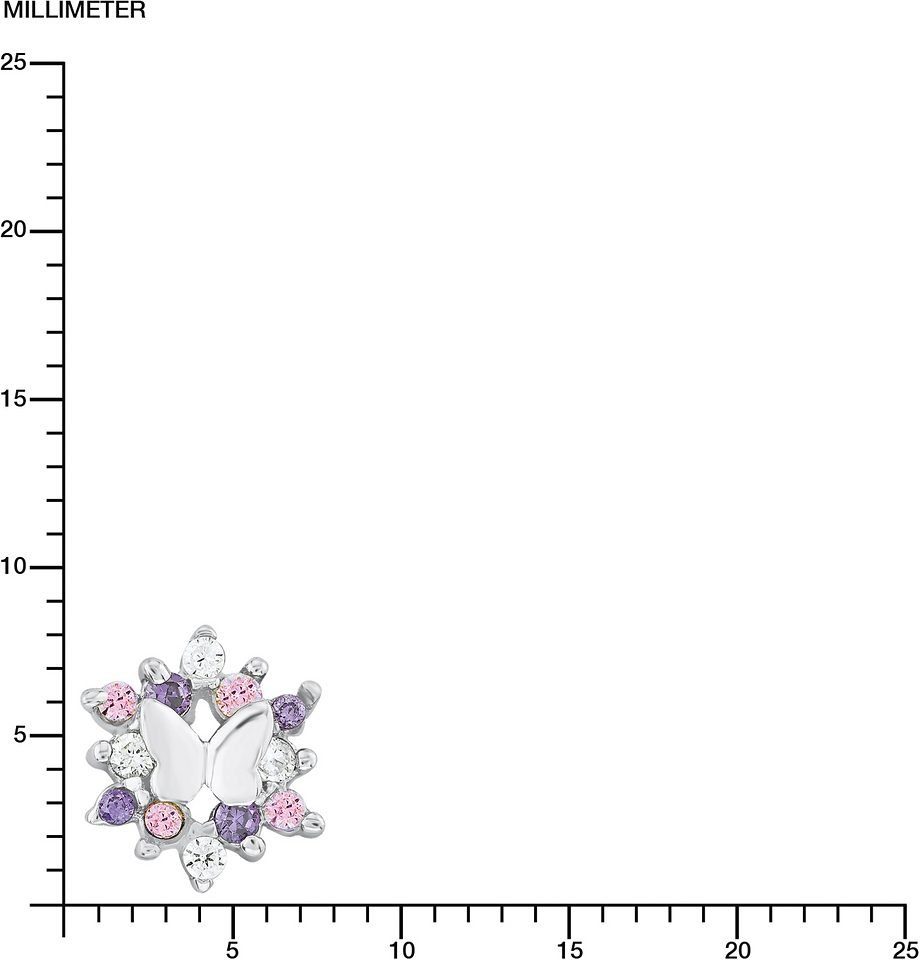 Prinzessin Lillifee Paar Ohrstecker Schmetterling, mit Zirkonia (synth) – Bild 2 von 4