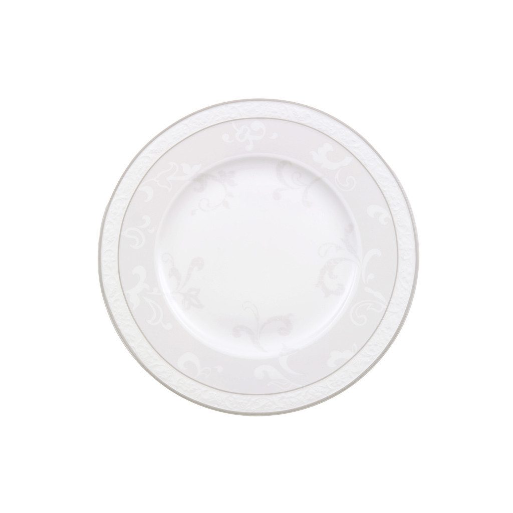 Villeroy & Boch Signature Frühstücksteller Gray Pearl Frühstücksteller, (1 St), Premium Bone Porcelain, mikrow.- & spülm.sicher, Made in Germany