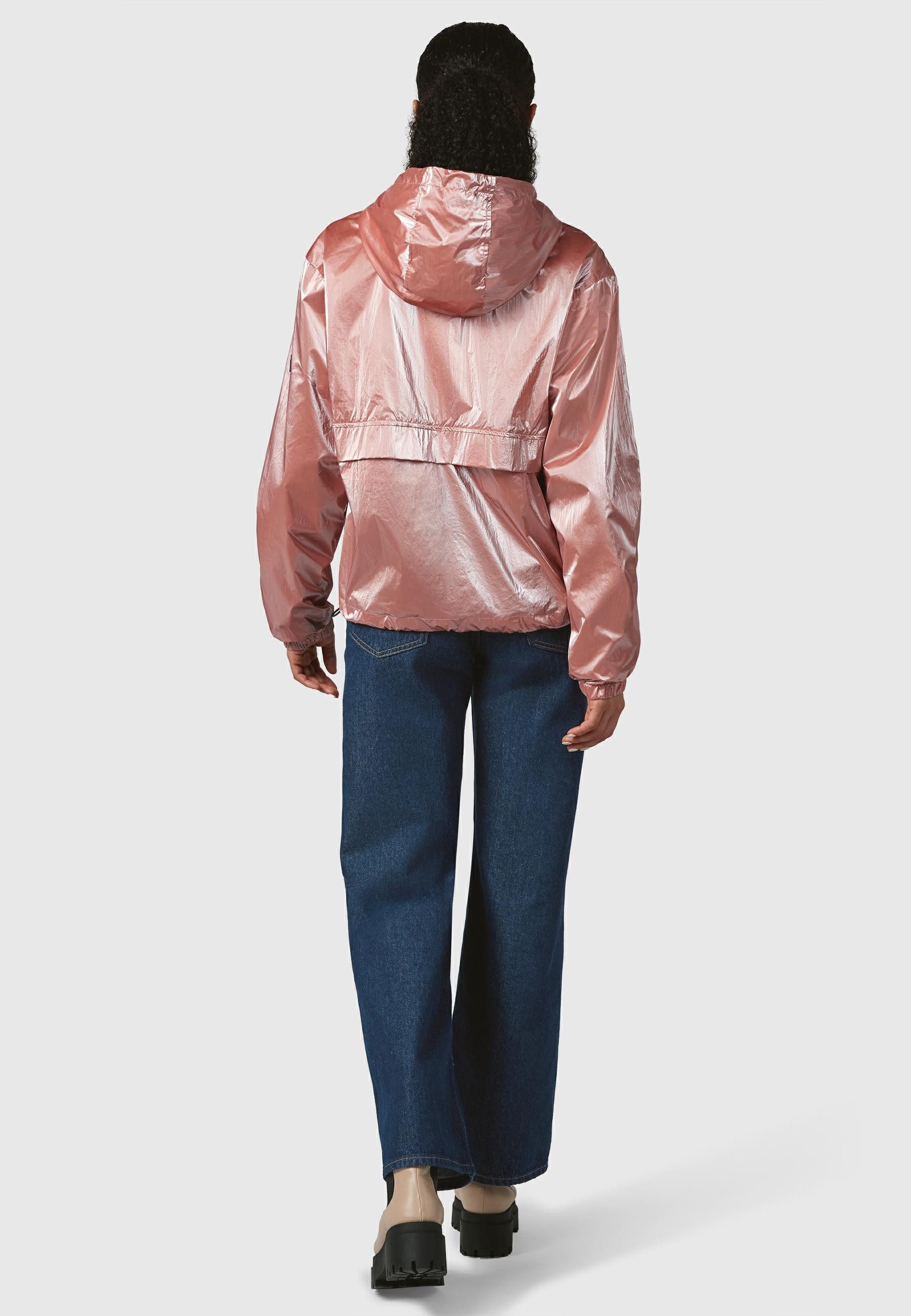 Ragwear Outdoorjacke Cezanna Shine Glänzende Damen Jacke mit reflektierendem Metallic-Material
