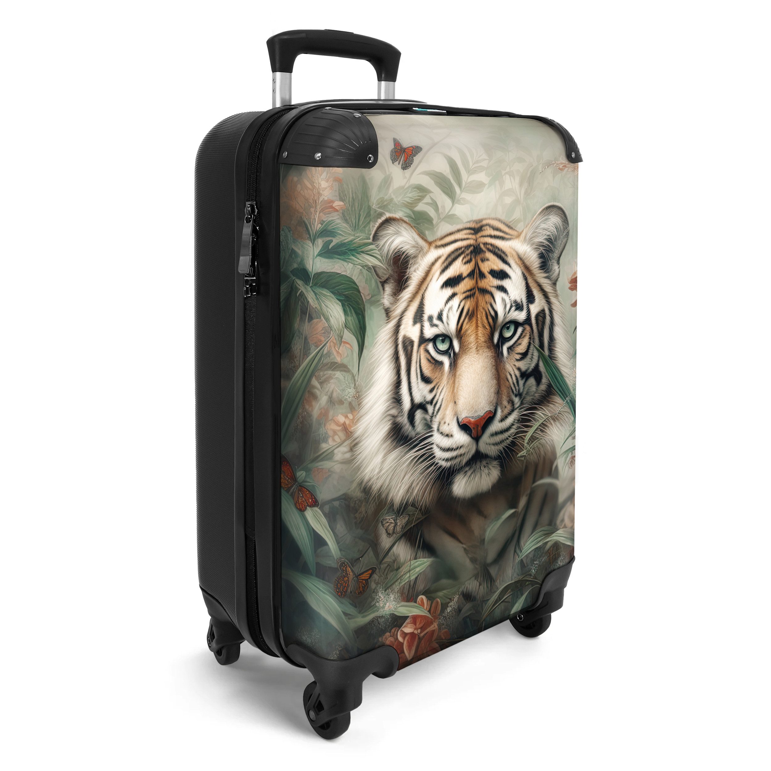NoBoringSuitcases.com© Hartschalen-Trolley Tiger - Schmetterlinge - günstig online kaufen