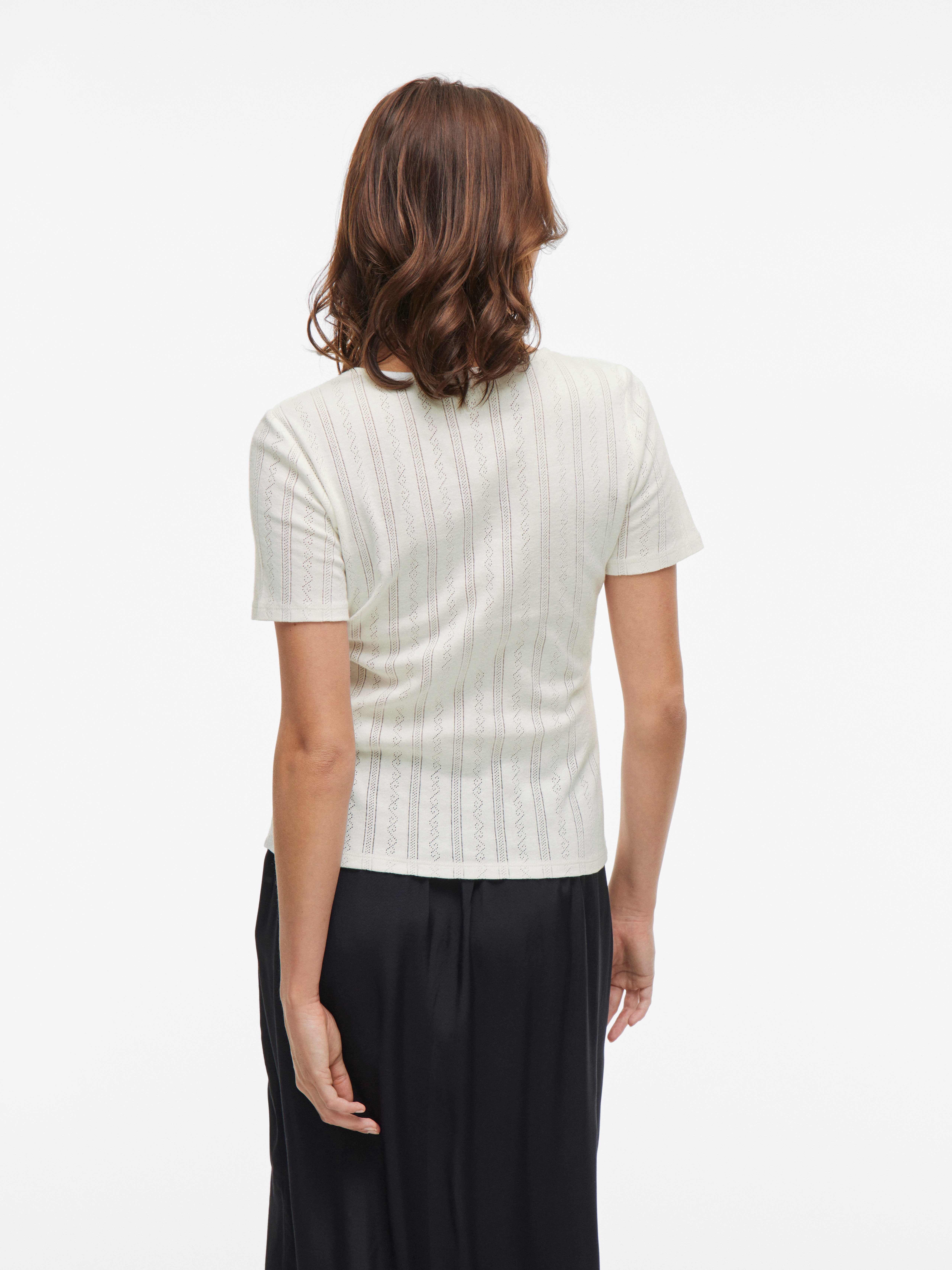 Vila Kurzarmshirt VIKASSIE S/S POINTELLE TOP günstig online kaufen
