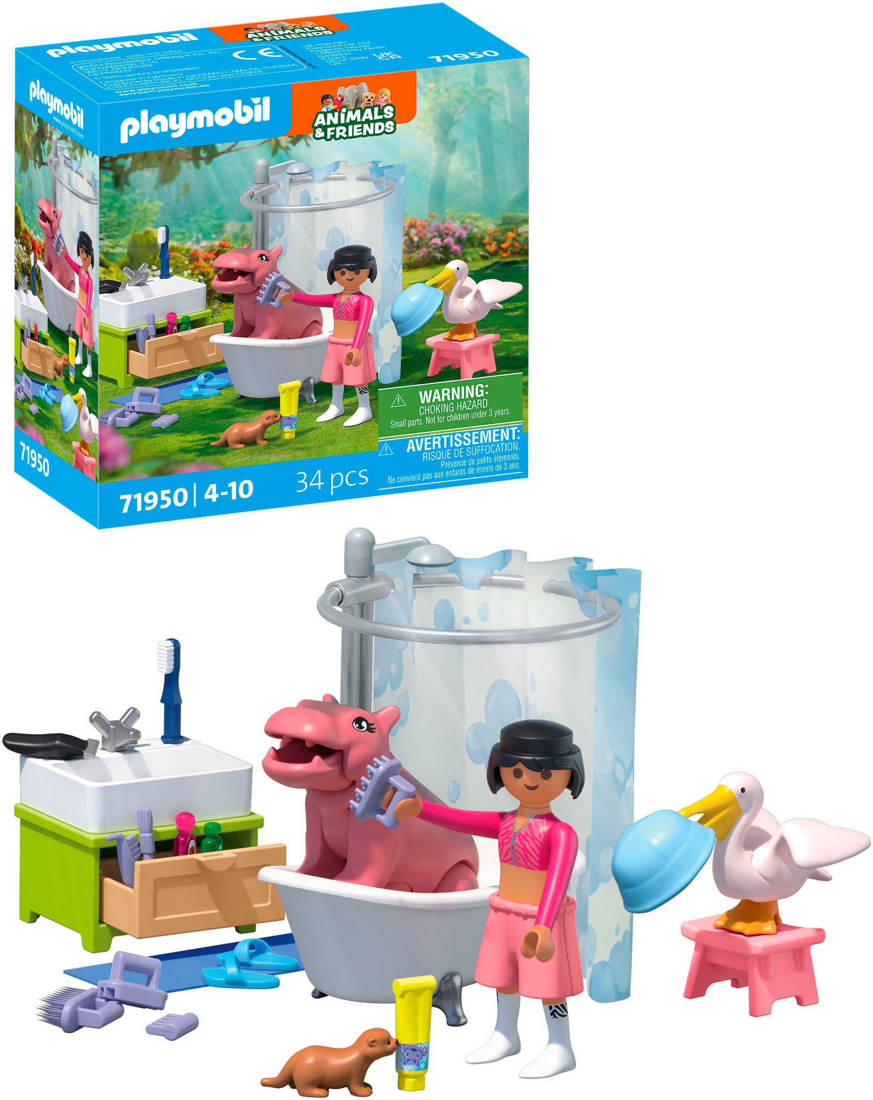 Playmobil® Tierischer Badespaß (71950), Animals & Friends Konstruktions-Spi günstig online kaufen