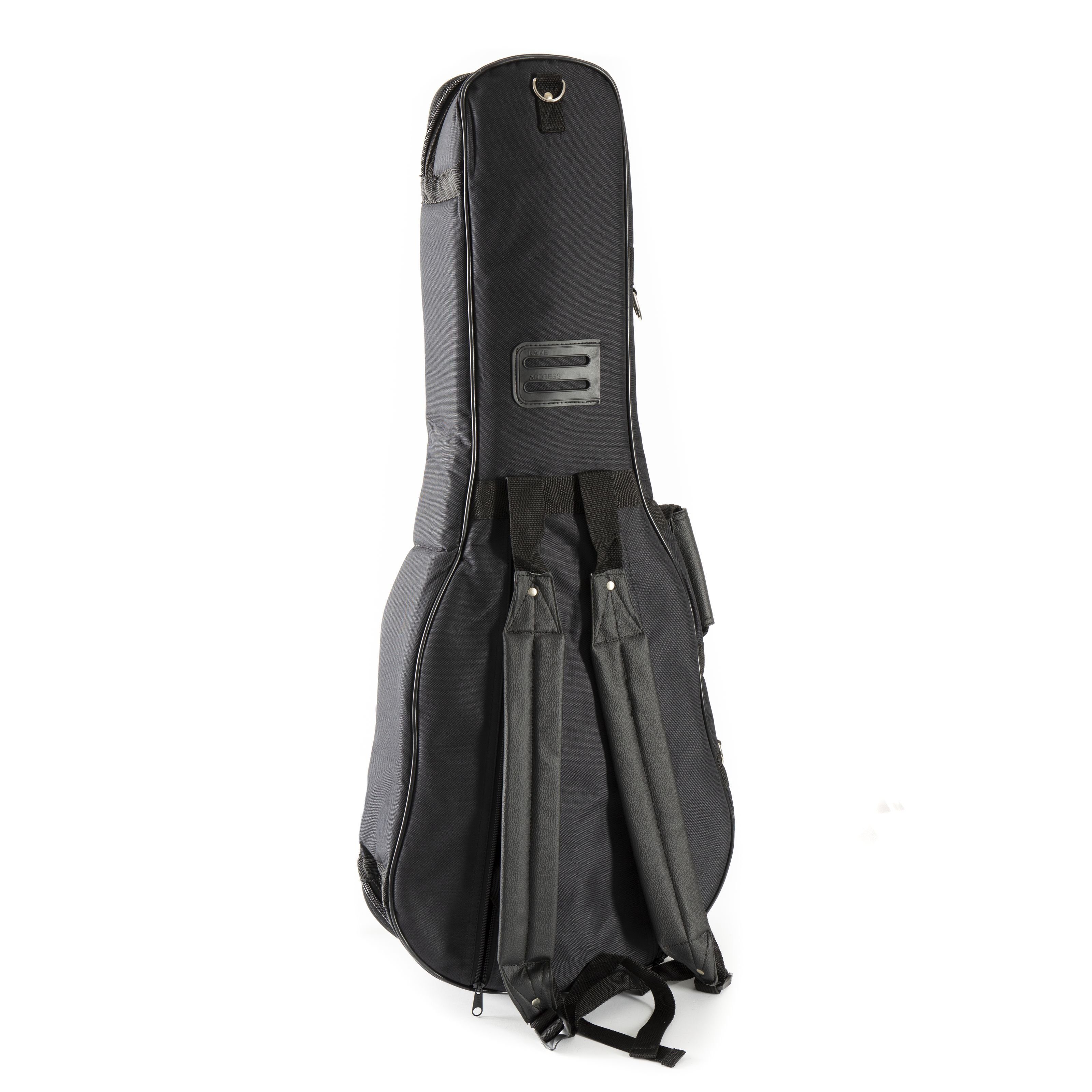 MUSIC STORE Gitarrentasche (Gigbag für 1/2 klassische Gitarre Super Deluxe wasserabweisendes Nylon 30mm Polsterung Konzertgitarren Tasche mit Zubehörfächern, Gitarrenkoffer und Gitarrentaschen, Gitarrentasche Konzertgitarre), Gigbag 1/2 klassische Gitarre, wasserabweisendes Nylon