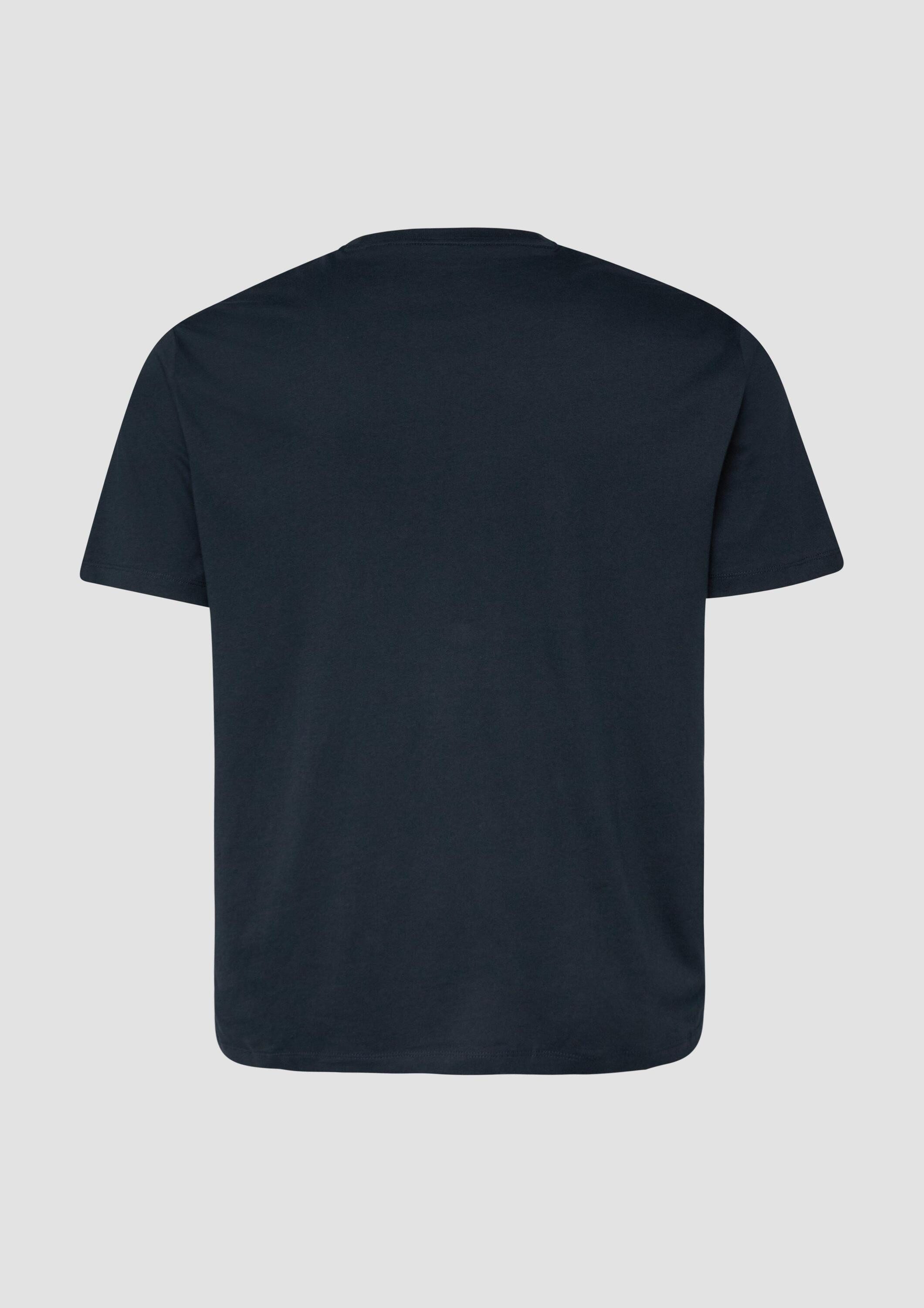 s.Oliver Kurzarmshirt T-Shirt T-Shirt mit Crew Neck und Logoprint