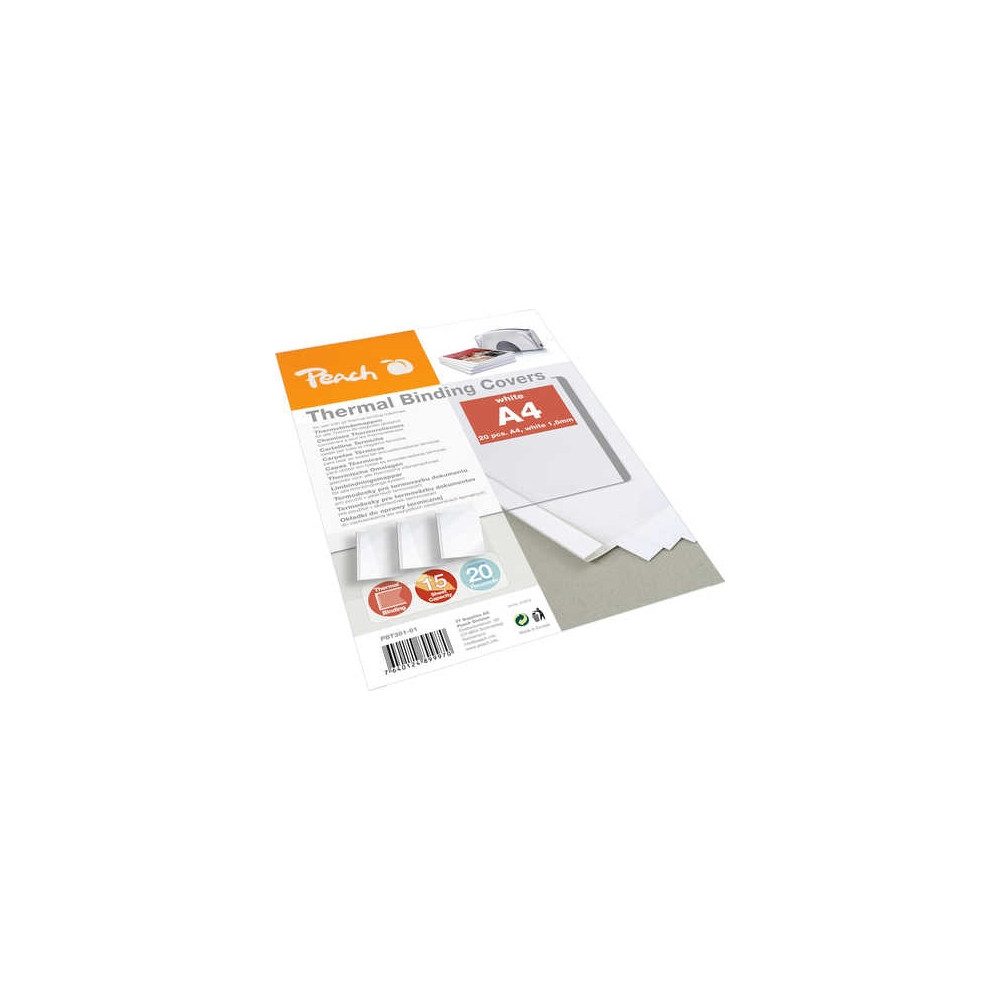 Peach Thermo-Bindemappe Peach PBT301-01 Thermobindemappen A4 für 15 Blätter (20Stk), A4, (