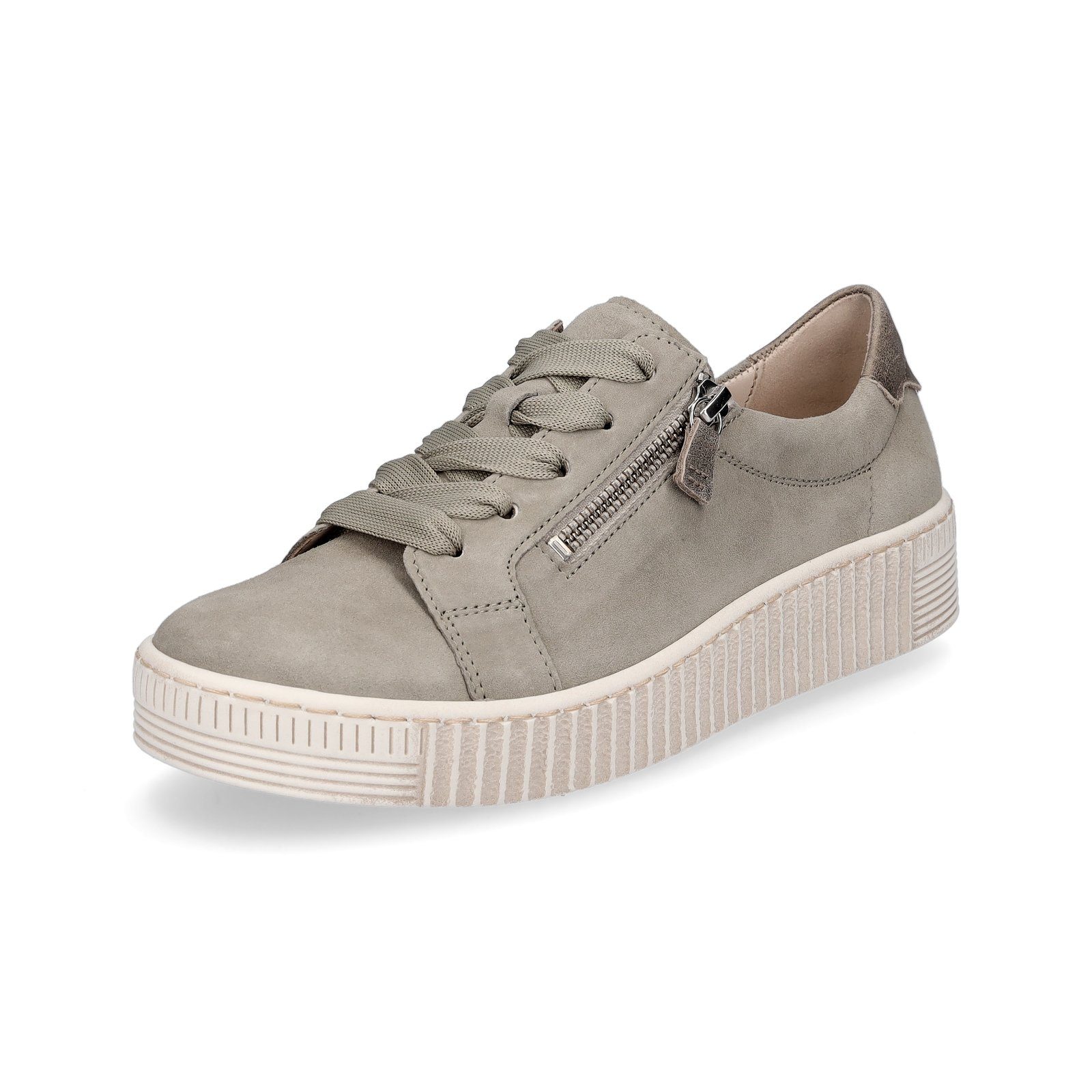 Gabor Damen Leder Sneaker schilf grün Sneaker