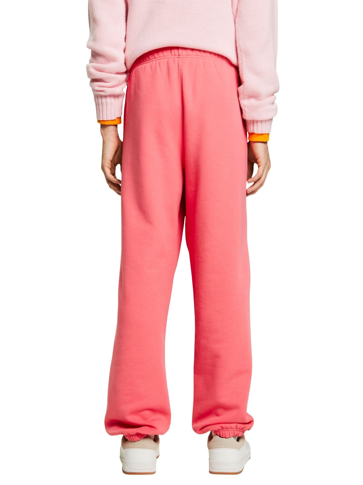 aus PINK Logo-Sweatpants Baumwollfleece Esprit Jogginghose