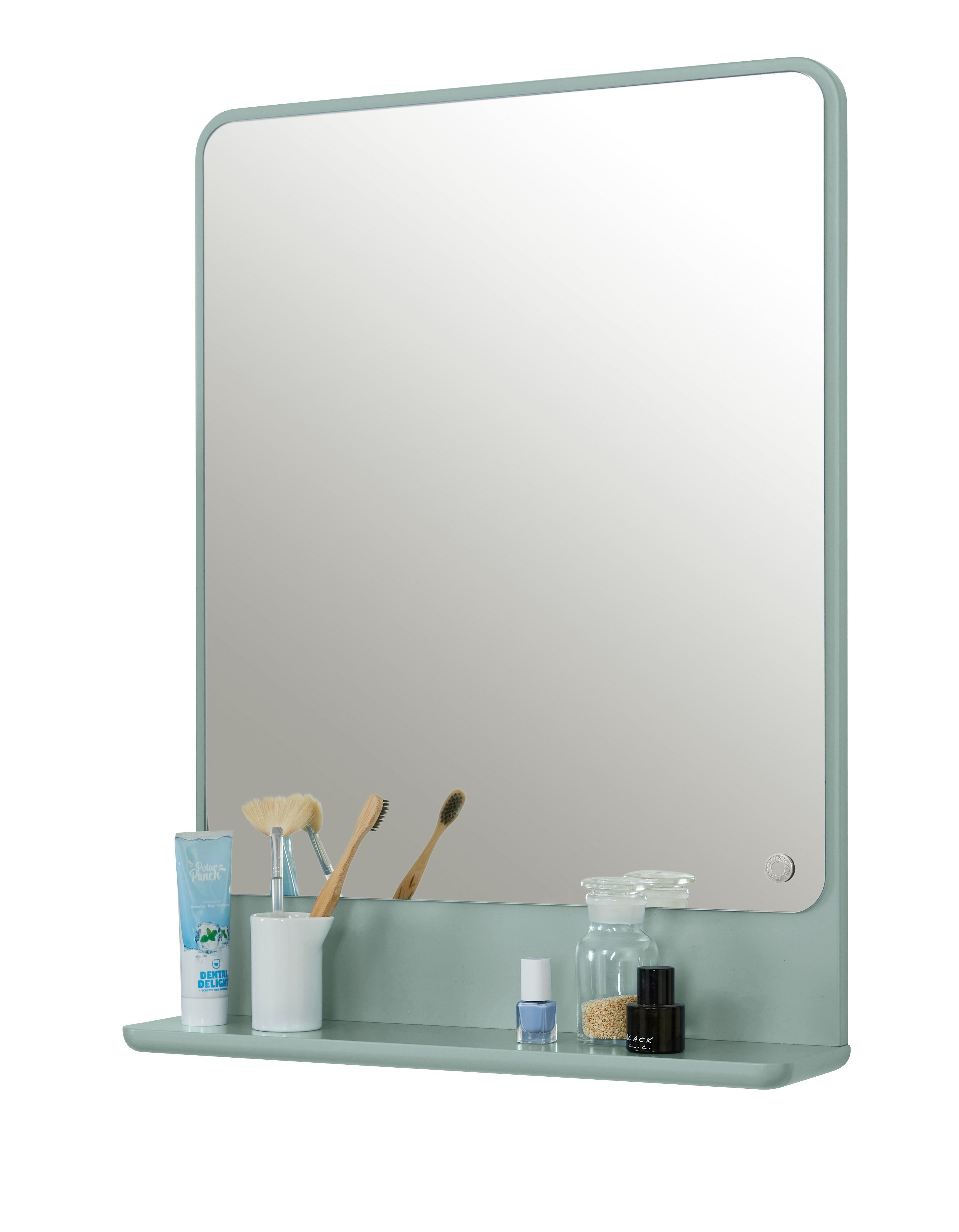 COLOR lackiertes - vielen 52 70 cm, x TAILOR Badspiegel MDF, 13 hochwertig sage076 x BATH Kanten gerundete TOM Farben in schönen - HOME Spiegelelement