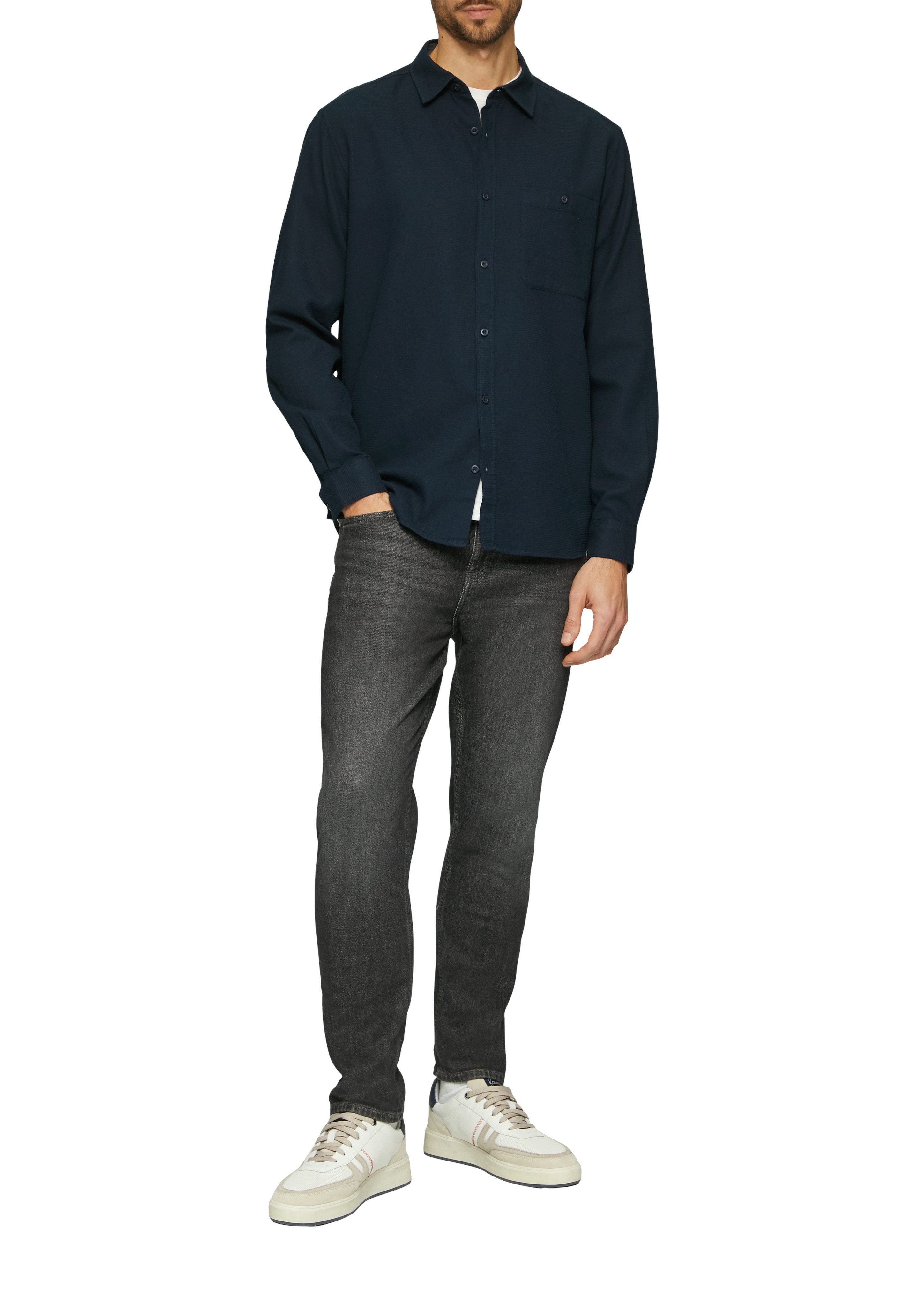 s.Oliver Langarmhemd mit Brusttasche günstig online kaufen