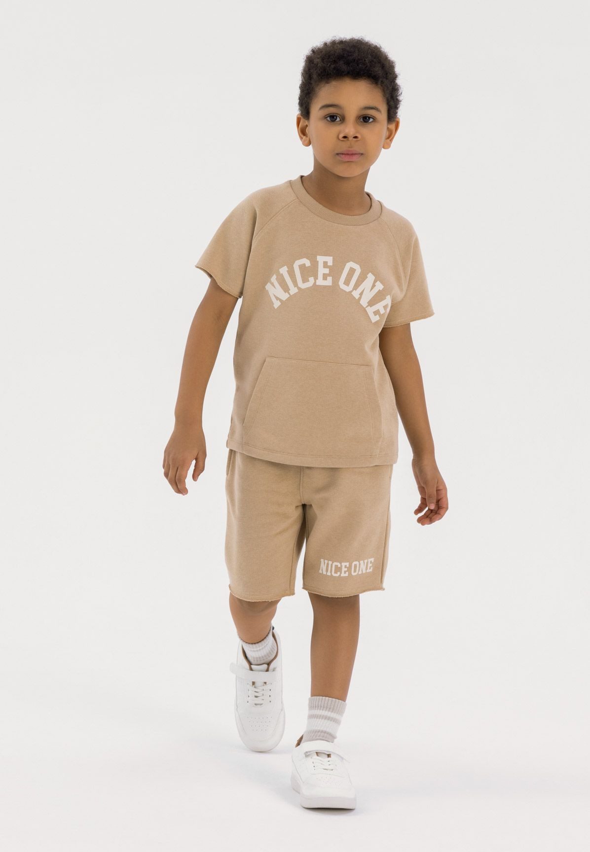 MINOTI Sweatanzug Set aus bedrucktem T-Shirt und Shorts (9m-8y) günstig online kaufen