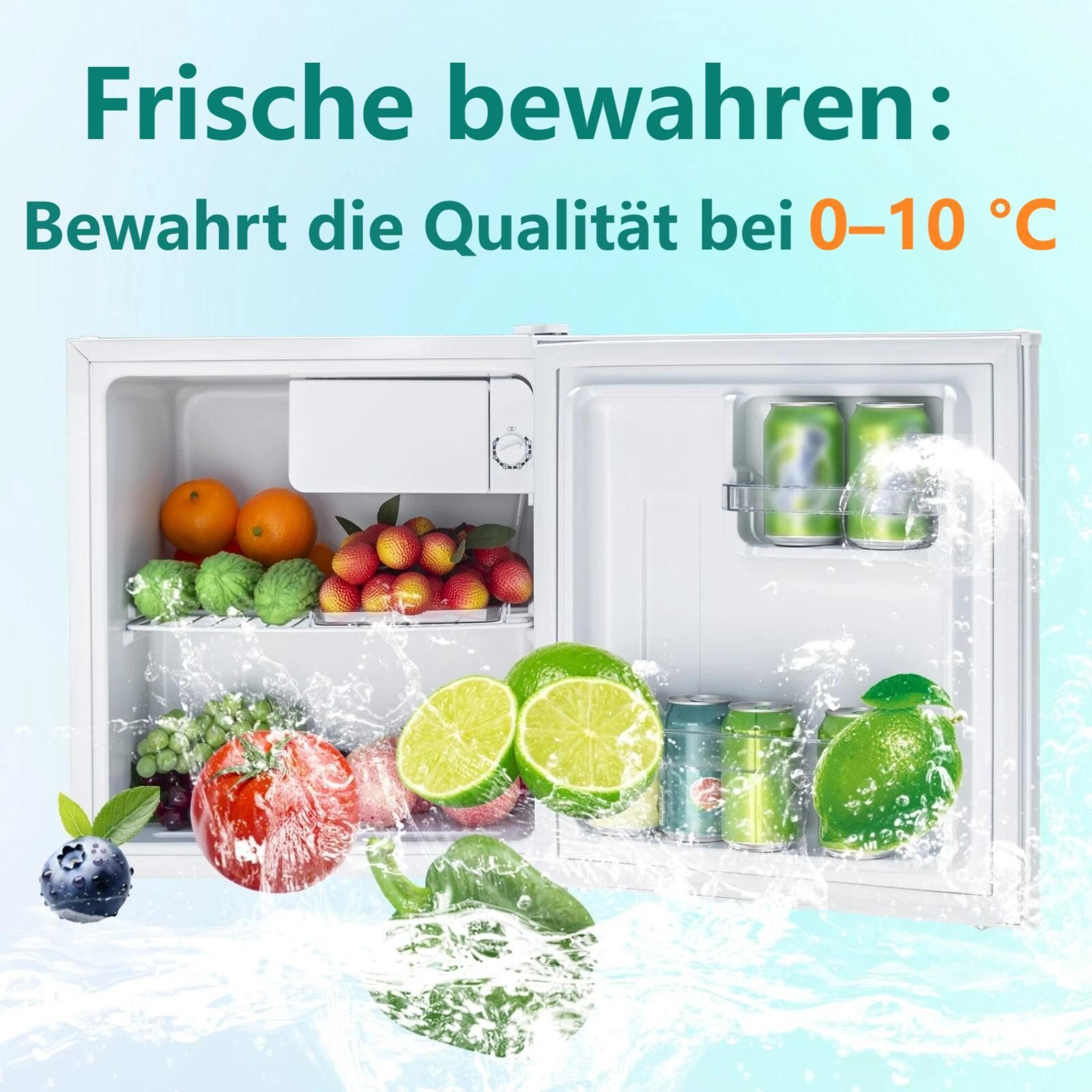 Smad Table Top Kühlschrank reversibler Einzeltür Mini-Kühlschrank DSF-48D6E, 51 cm hoch, 45 cm breit, 6-stufigem Thermostat Kühlfach, 39 dB, für Schlafzimmer/Bü – Bild 4 von 5