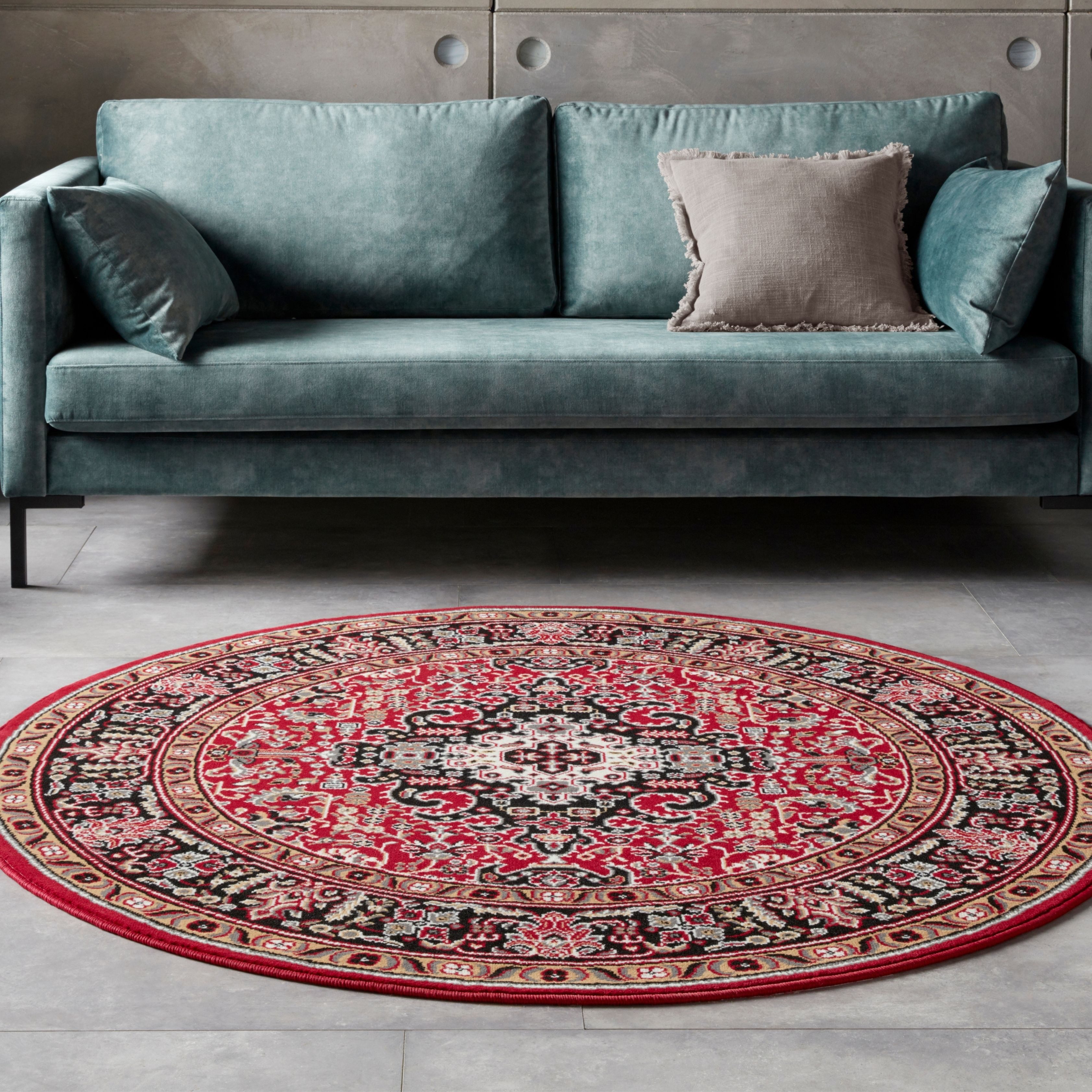 HANSE Home Teppich Skazar Isfahan, rund, Höhe: 9 mm, Kurzflor, Orient, Teppich, Vintage, Esszimmer, Wohnzimmer, Flur