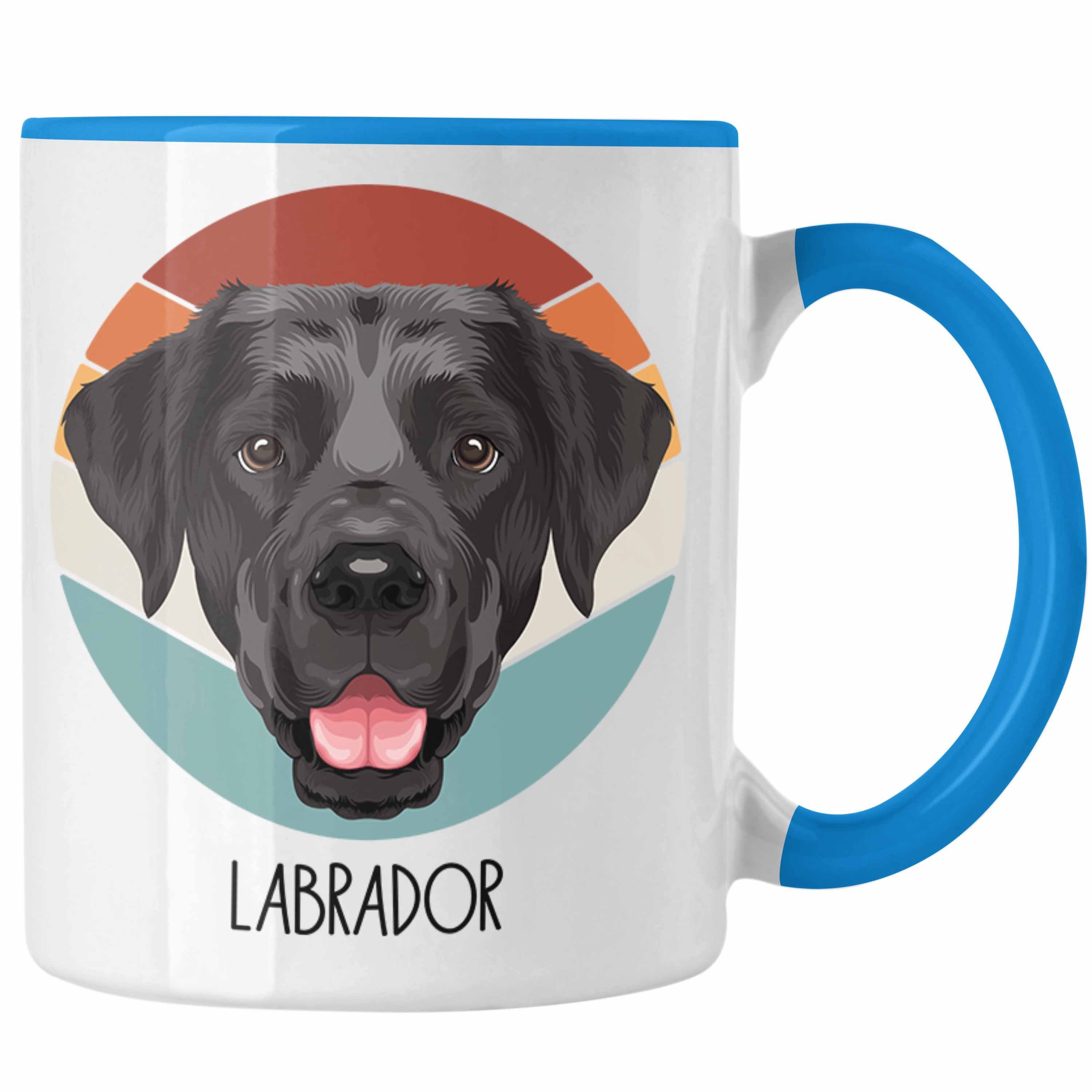 Trendation Tasse Labrador Besitzer Tasse Geschenk Lustiger Spruch Geschenkidee Labrador Blau
