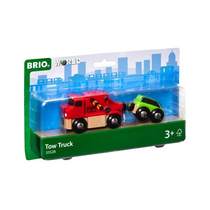 BRIO® Spielzeugeisenbahn-Lokomotive Brio World Eisenbahn Fahrzeug Abschleppwagen mit Auto 2 Teile 33528